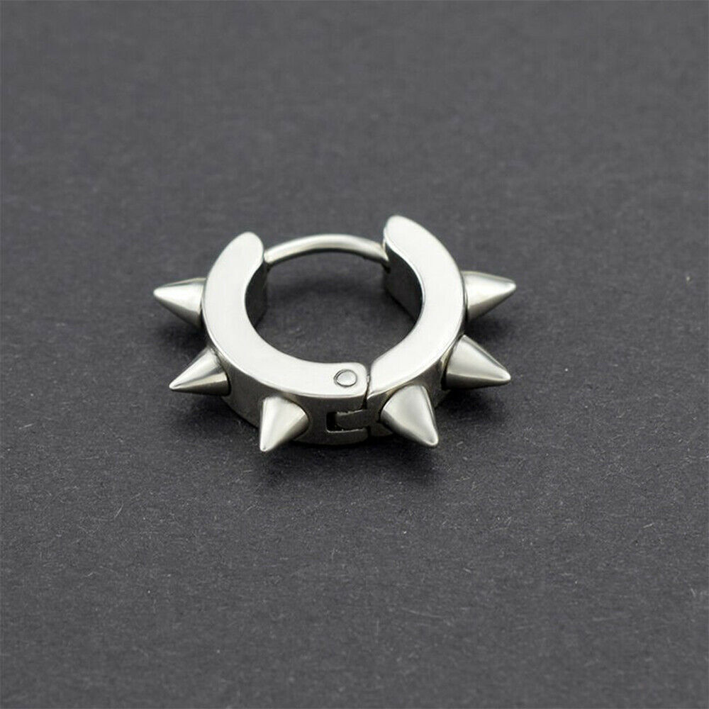 Non-Piercing Fake Ear Stud Cuff Hoop Earrings Stainless Steel Men Women