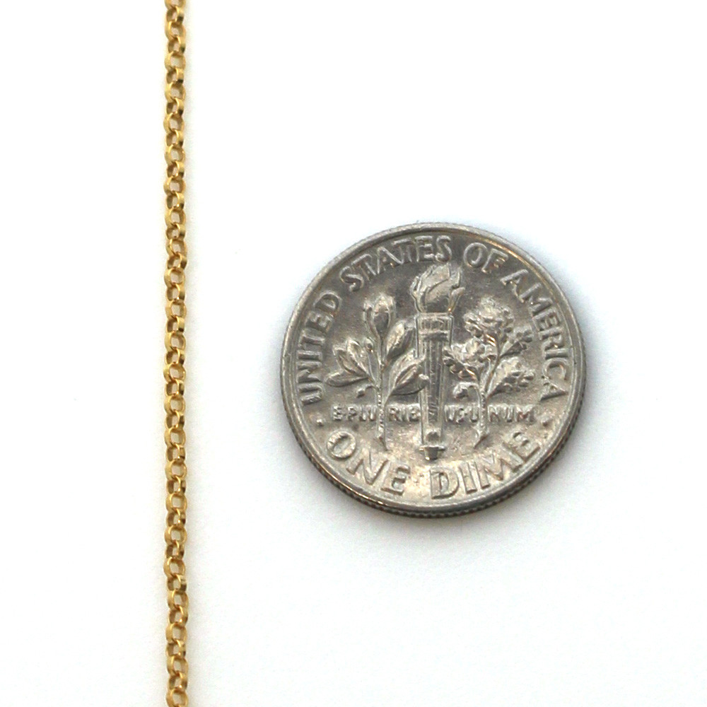 1/20 14K Gold Filled-Tiny Rolo Chain 1mm Unfinished Bulk Chain