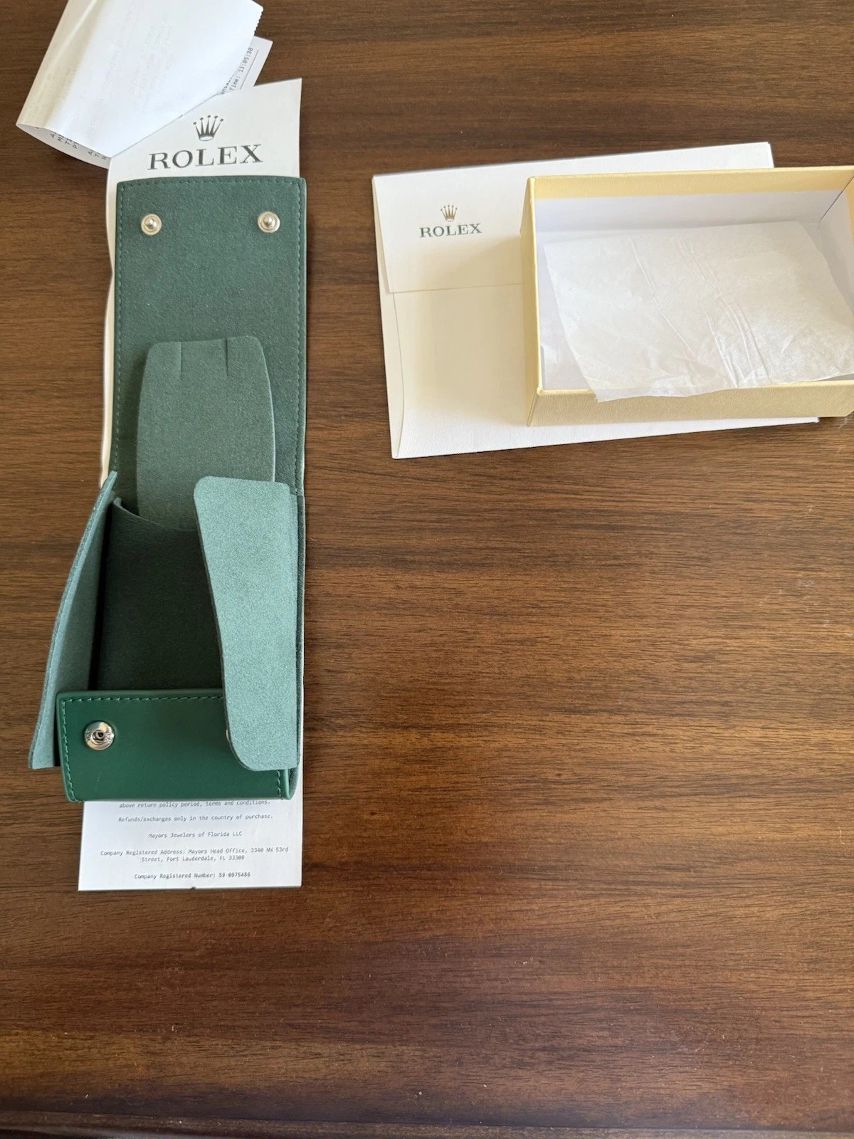 N Rolex Case Leather Travel Pouch Service Center Premium Version-Gift For Watch