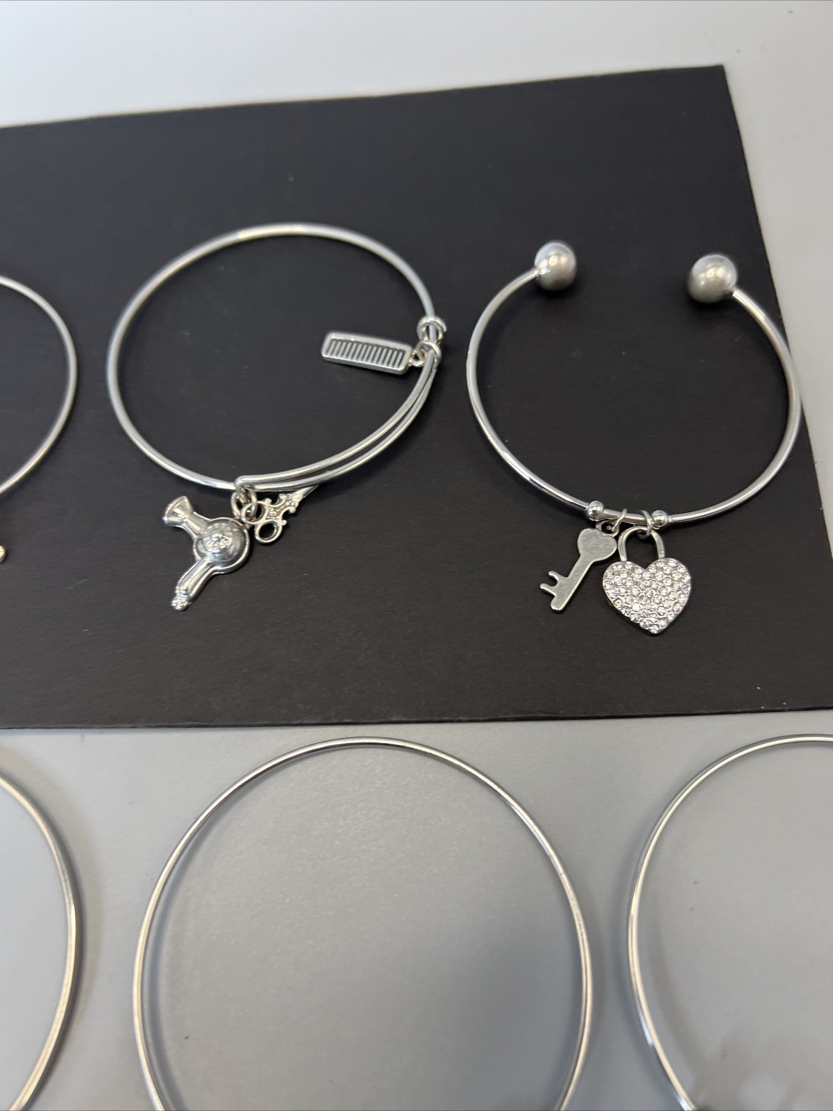 20- Bangle Bracelets w/Charms (11-C&B “Christopher & Banks” & 7 Un-Marked) M2164