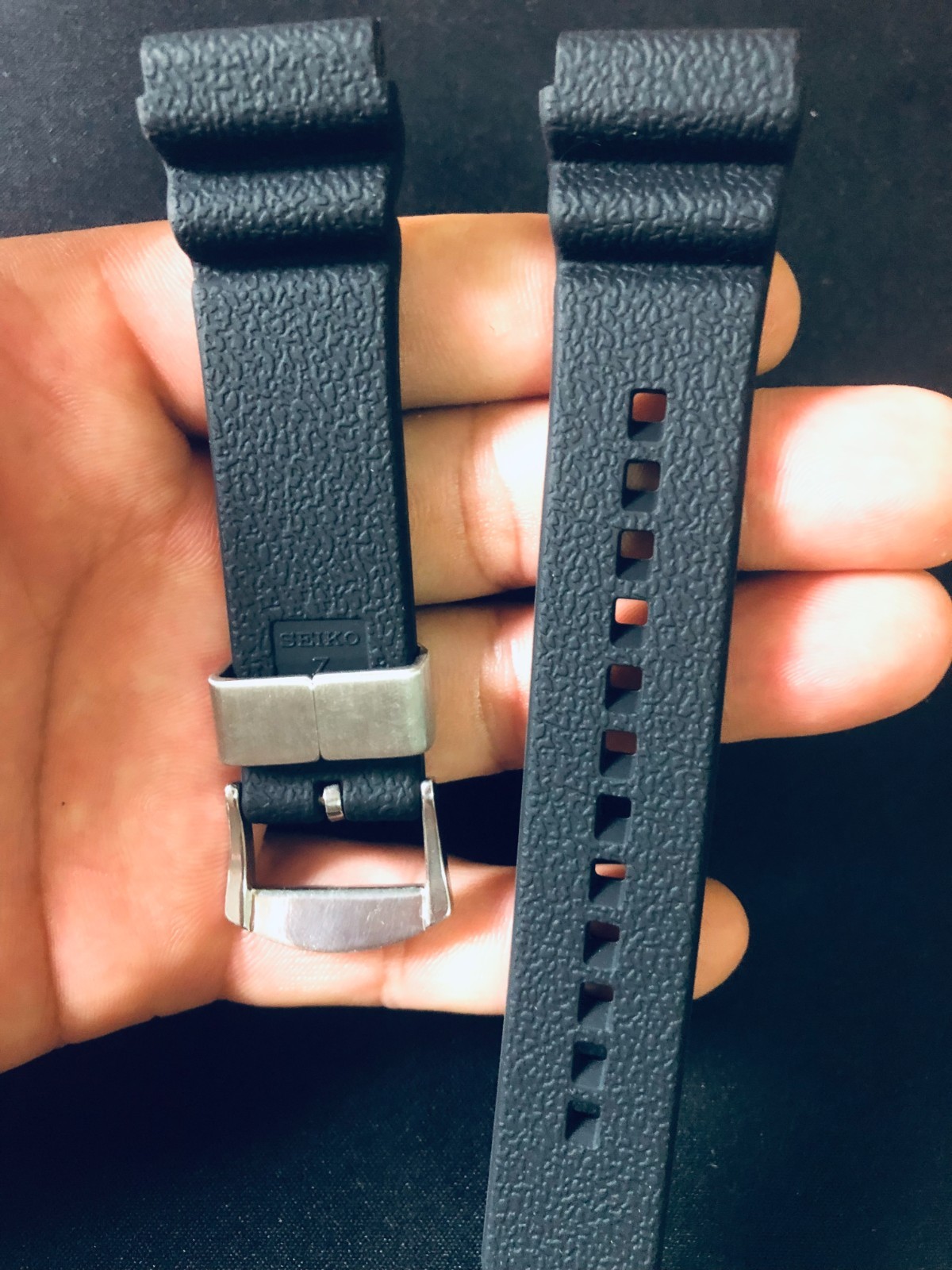 SEIKO 22MM BLACK RUBBER STRAP FOR TURTLE SRP777 SKX007 DIVER WATCH BAND