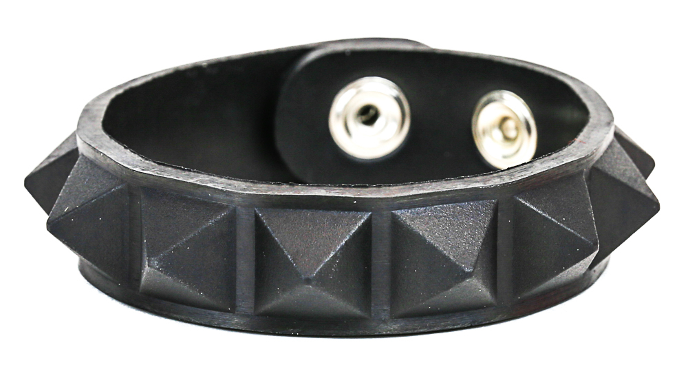Studded Rubber Silicone Pyramid Gothic Bracelet Punk Goth Thrash Rockabilly