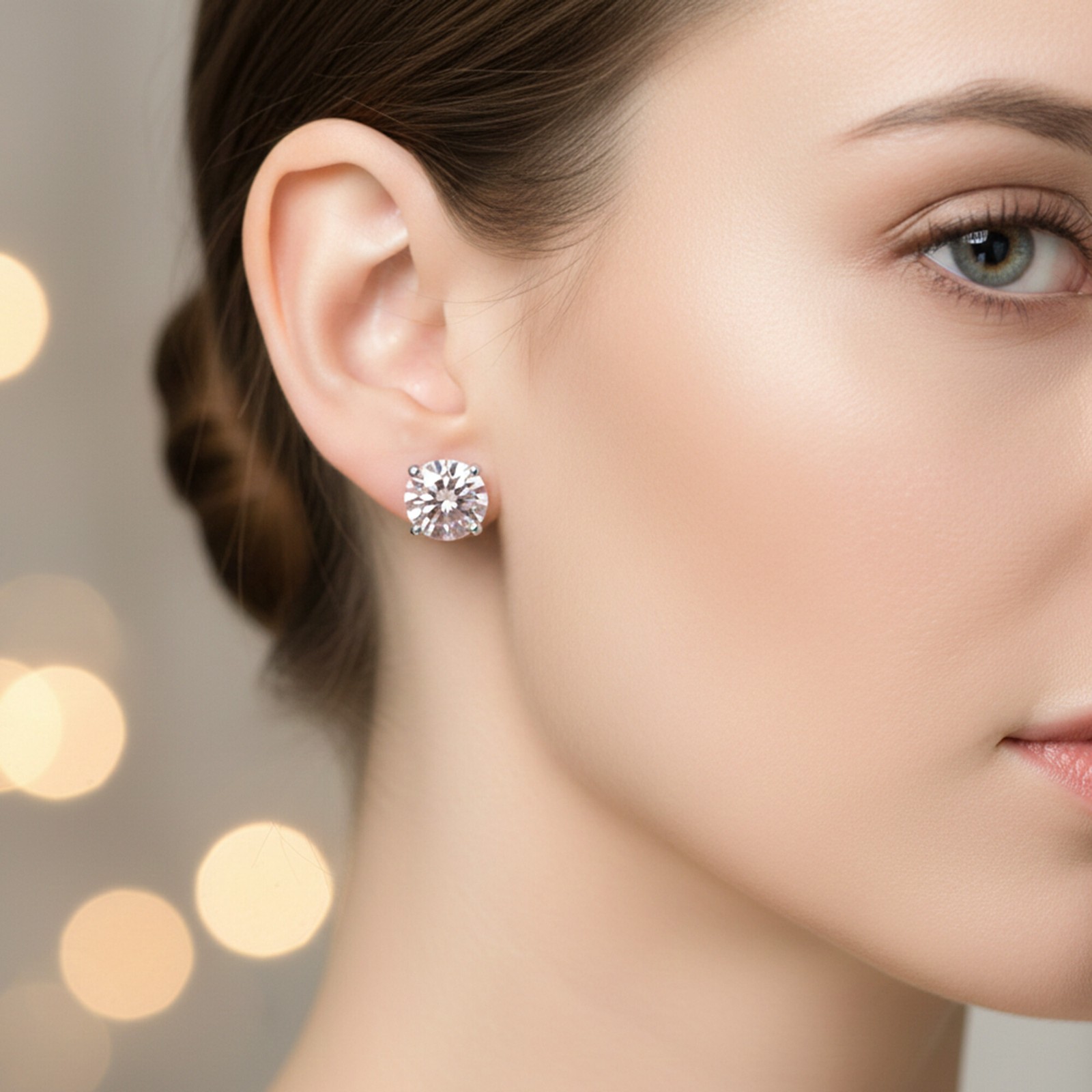 2.40 Ct Light Pink Lab Grown Diamond Stud Earrings VS1 925 Sterling Silver Women