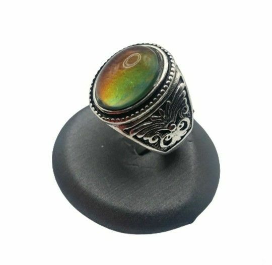 Men and Women Silver Mood Ring Color Change Size 7, 7.5, 8, 8.5, 9, 9.5, 10, 11