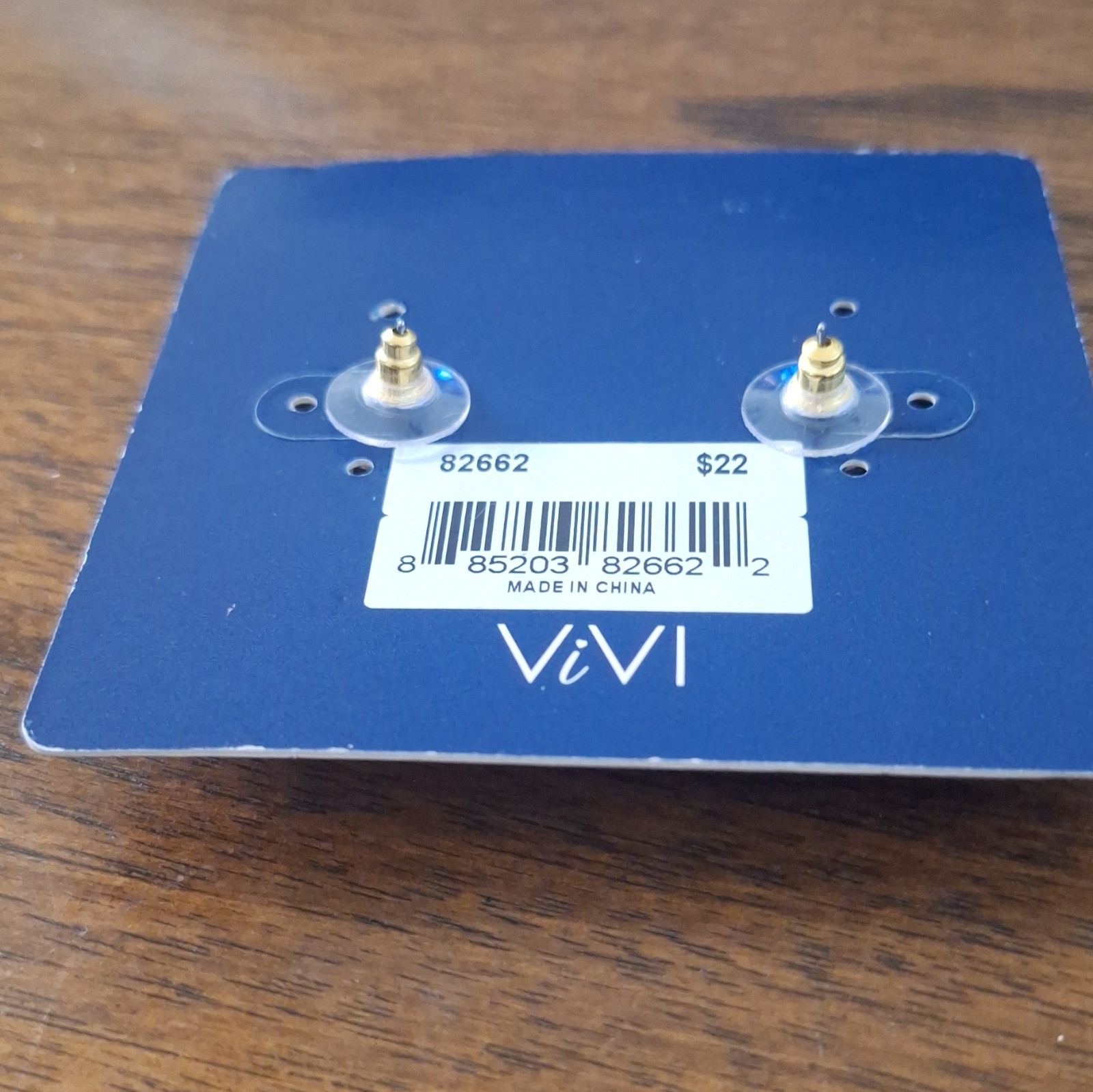 ViVi Bee Stud Earrings Silver/Gold Tone Crystal Accents Butterfly Back #82662