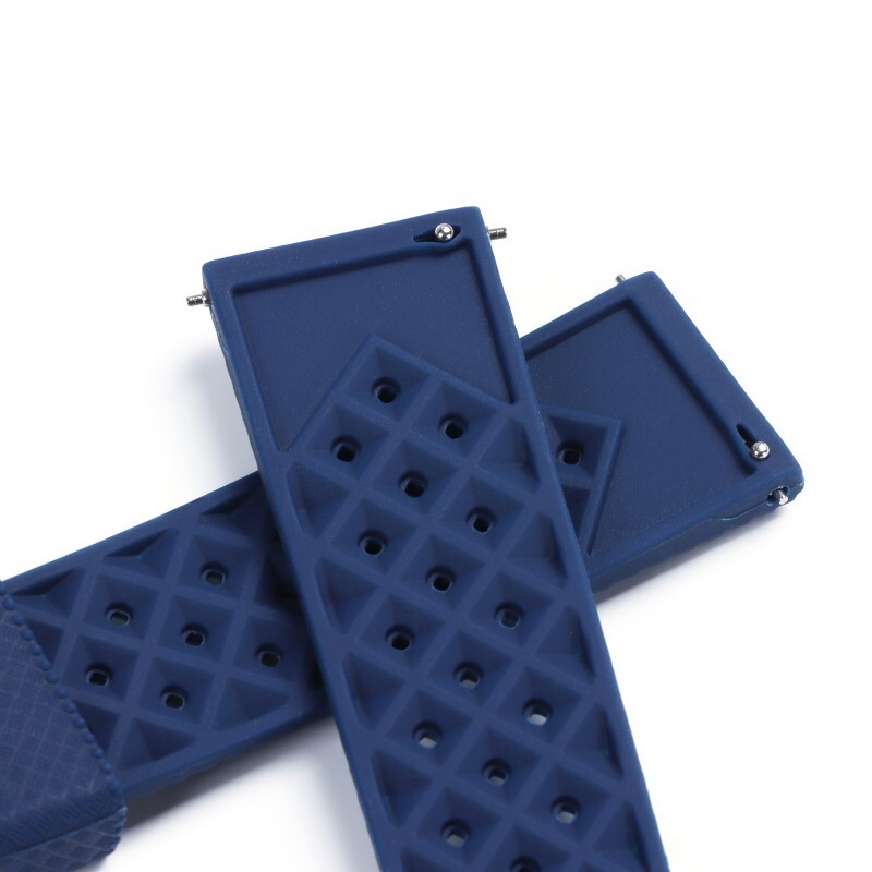 Porous Breathable Silicone TPU Watch Strap Waterproof Wristbands 20/22 Universal