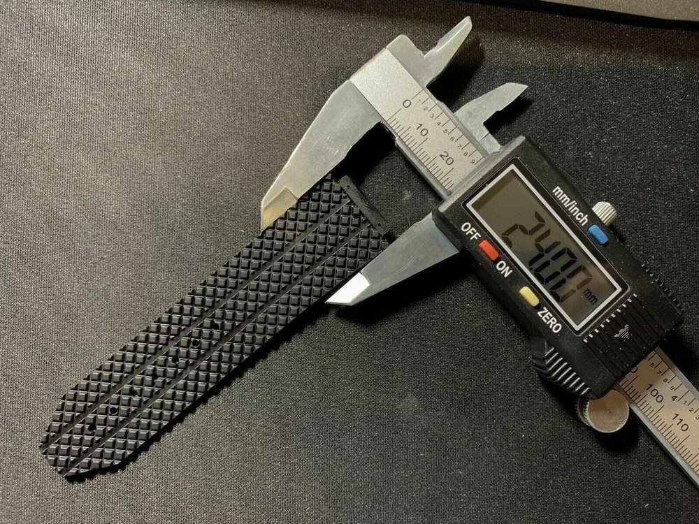 24MM RUBBER WATCH STRAP BAND FOR HUBLOT FUSION BIG BANG 44,44.5,45MM CERAMIC BLK