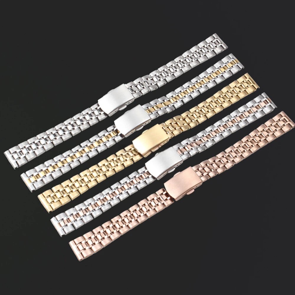 10/12/14-22mm Bracelet Ladies Stainless Steel Watch Band Replacement Strap Clasp