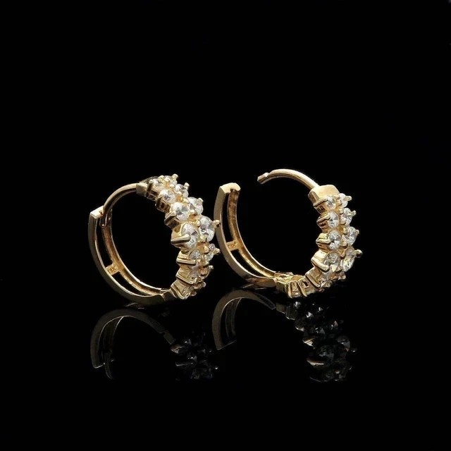 2.0Ct Round Cut Created Diamond Mini Huggie Hoop Earrings 14k Yellow Gold Plated