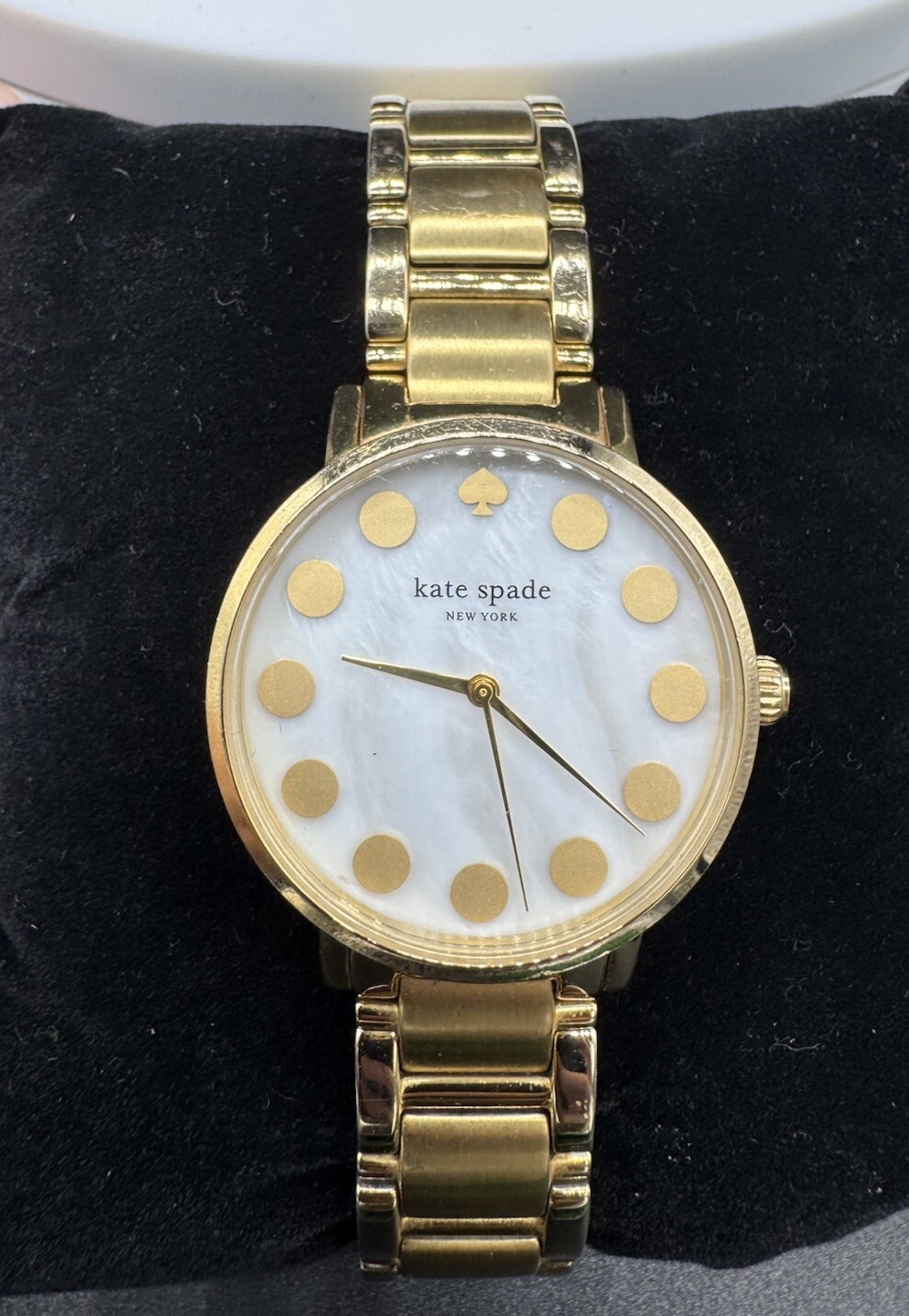 Kate Spade New York Metro Dot Womens Gold Stainless Analog Quartz Watch 0737