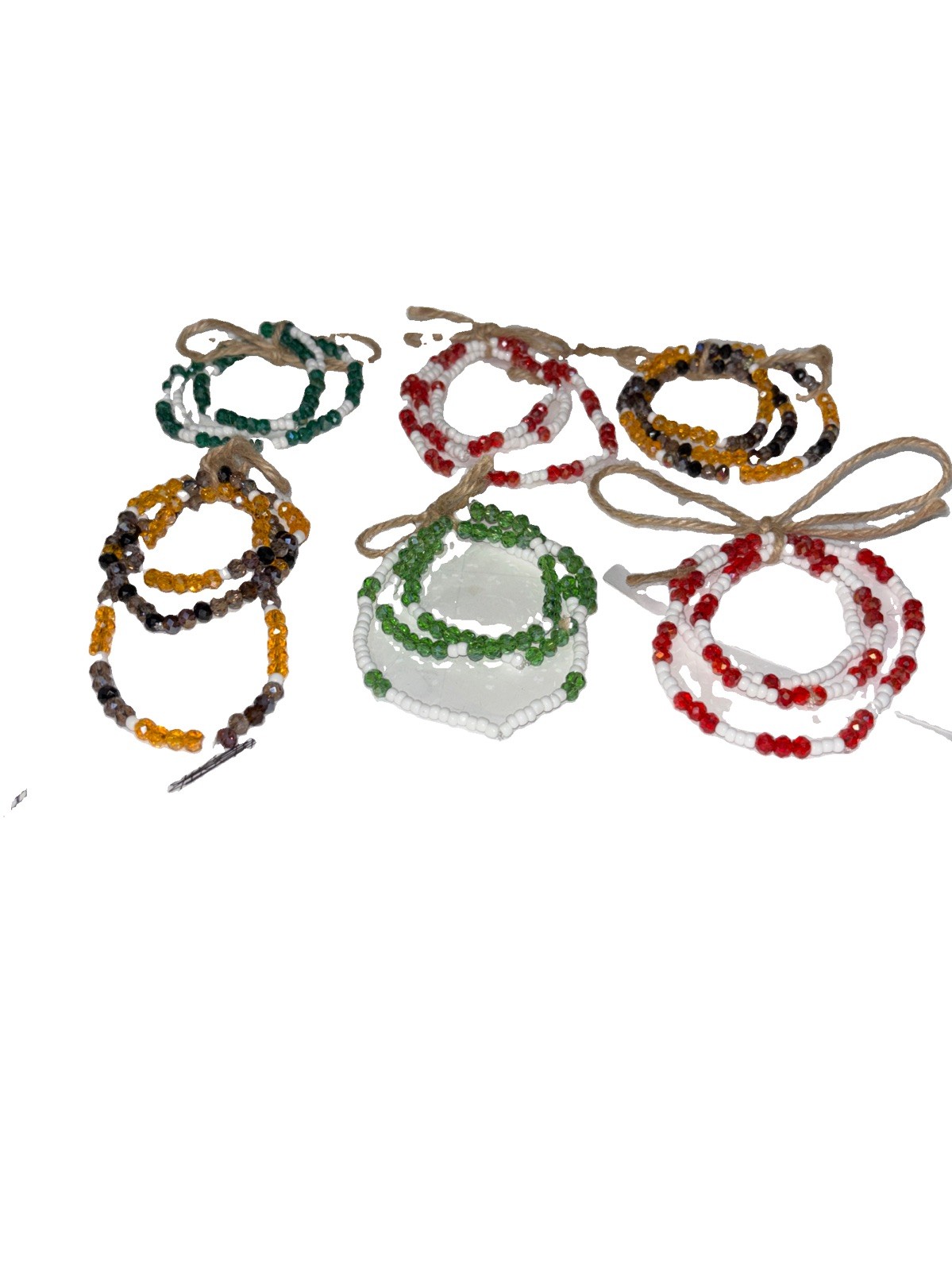 2 Wrist Bracelets and 1 Ankle Bracelet- 3 Piece Sets Handmade