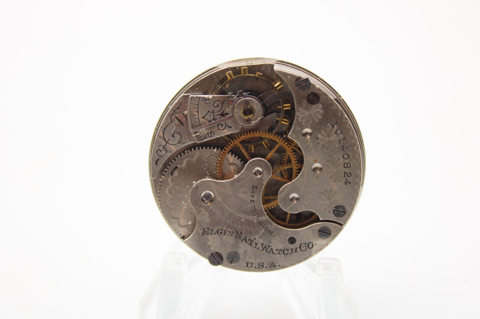 1904 ELGIN POCKET WATCH MOVEMENT 10140824 GRADE 206 6s 7j (LP3)