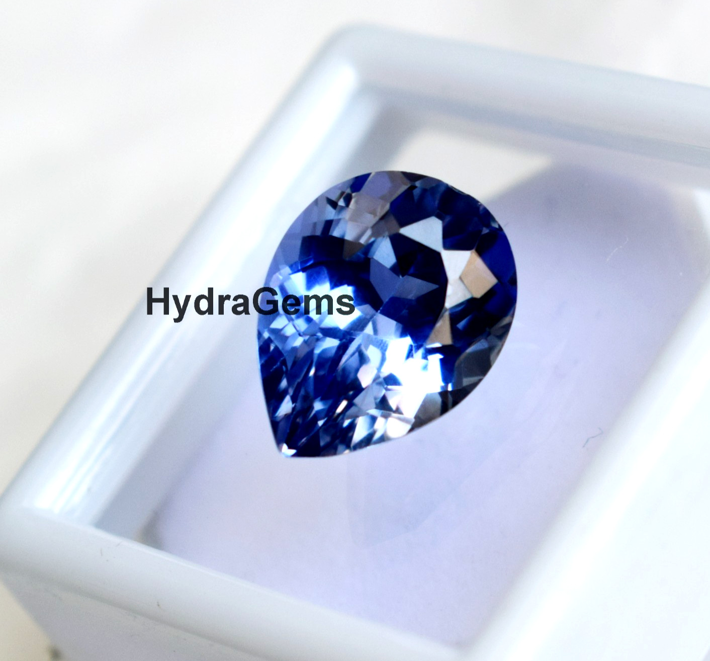 5.85Ct Natural Ceylon Blue Sapphire Pear Cut Cornflower Certified Loose Gemstone