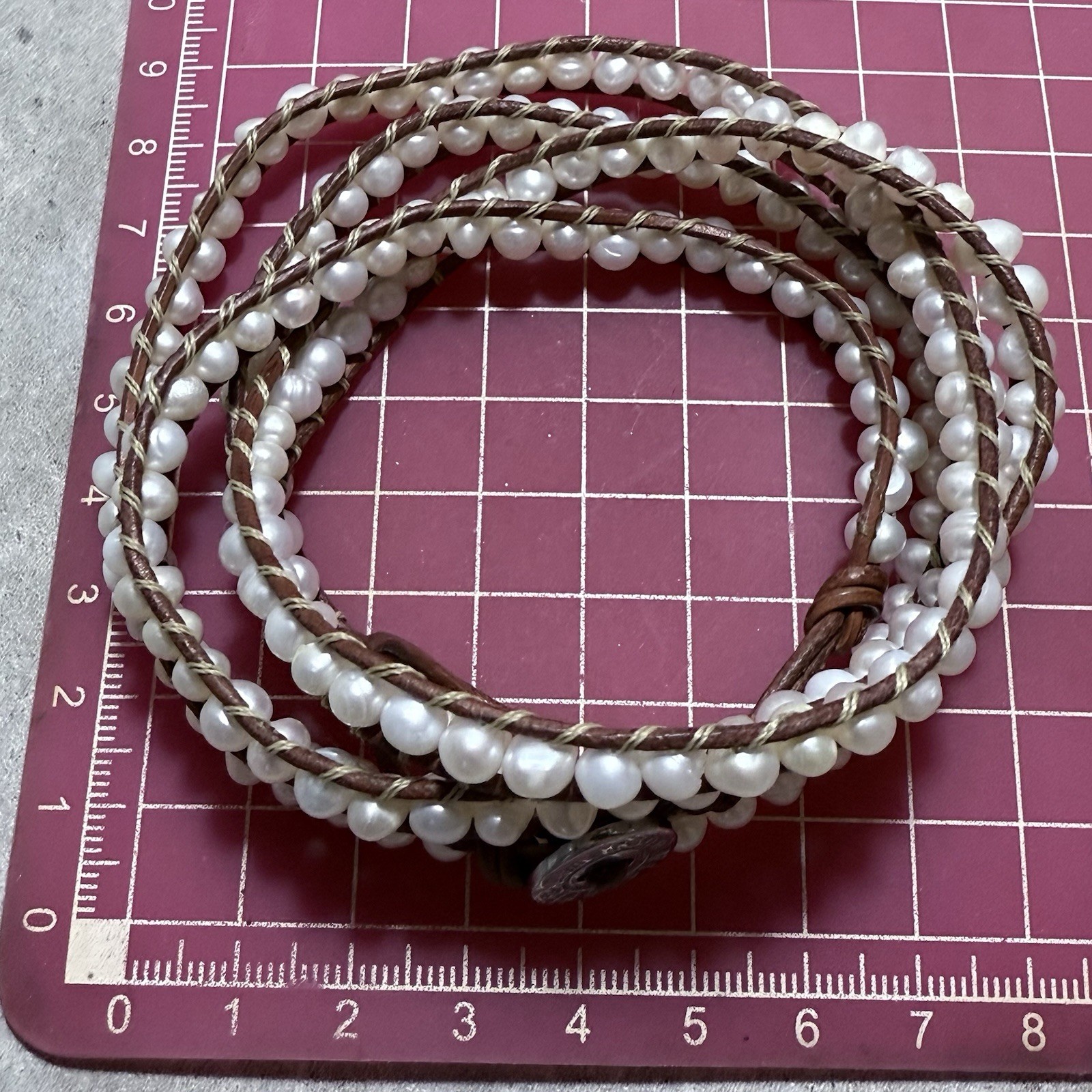 VICTORIA EMERSON Pearl Beaded Wrap Bracelet 92cm Kitsch Stack Pretty Beach