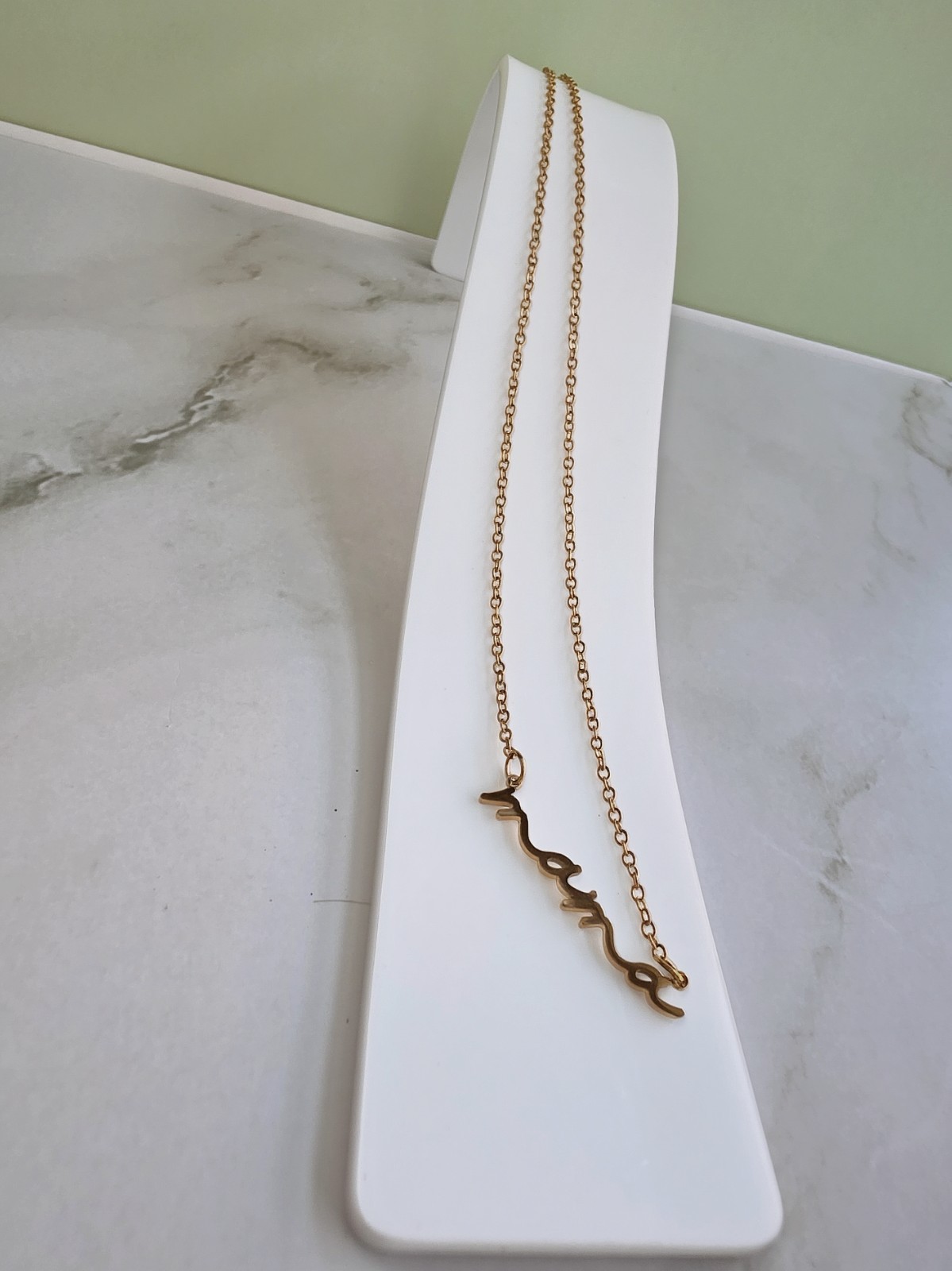 14K Gold Plated Mama Necklace Stainless Steel Gift for Mom Birthday Love