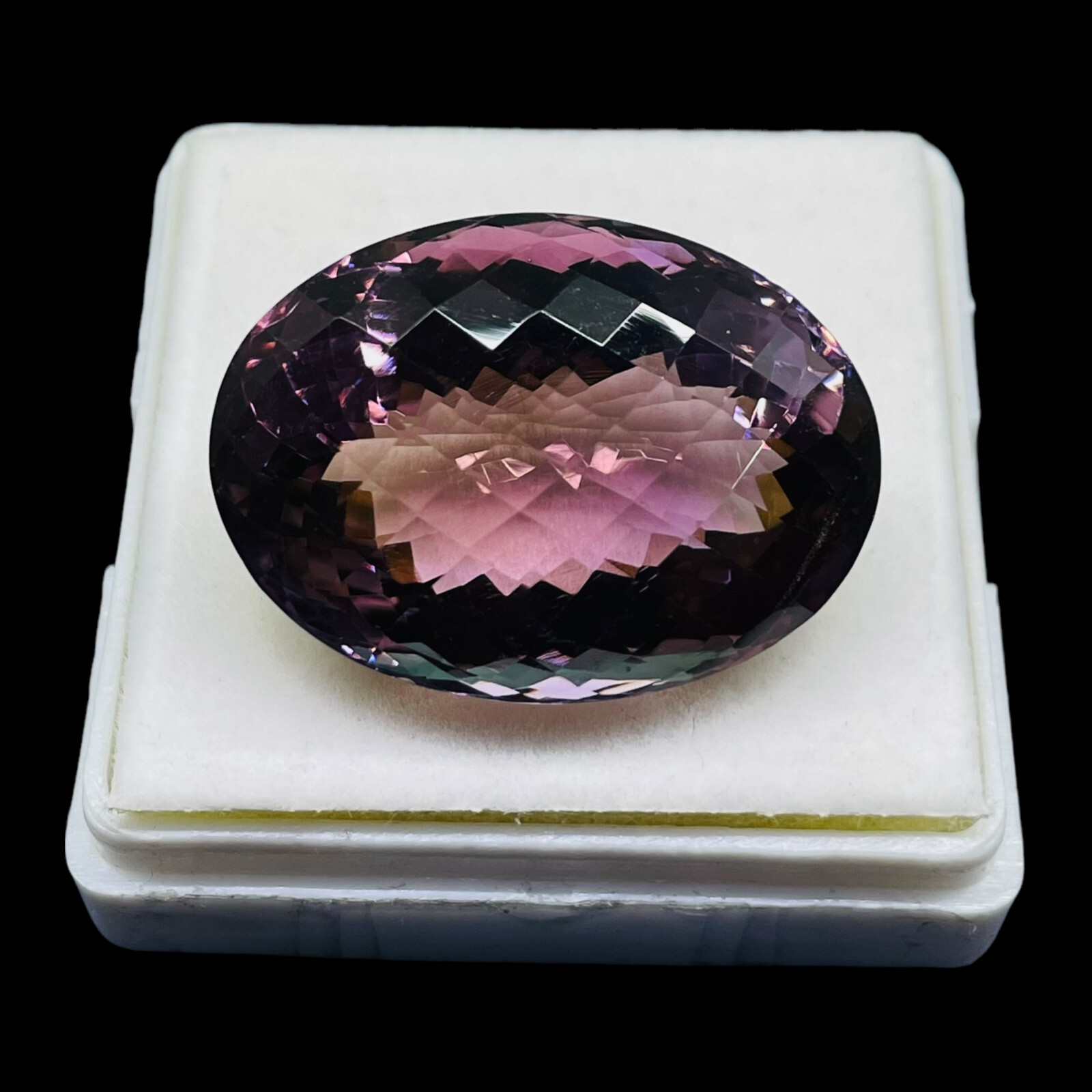 VVS 48 Cts Natural Amethyst 28.5×20.5mm Oval Cut Huge Pendant Size Gemstone