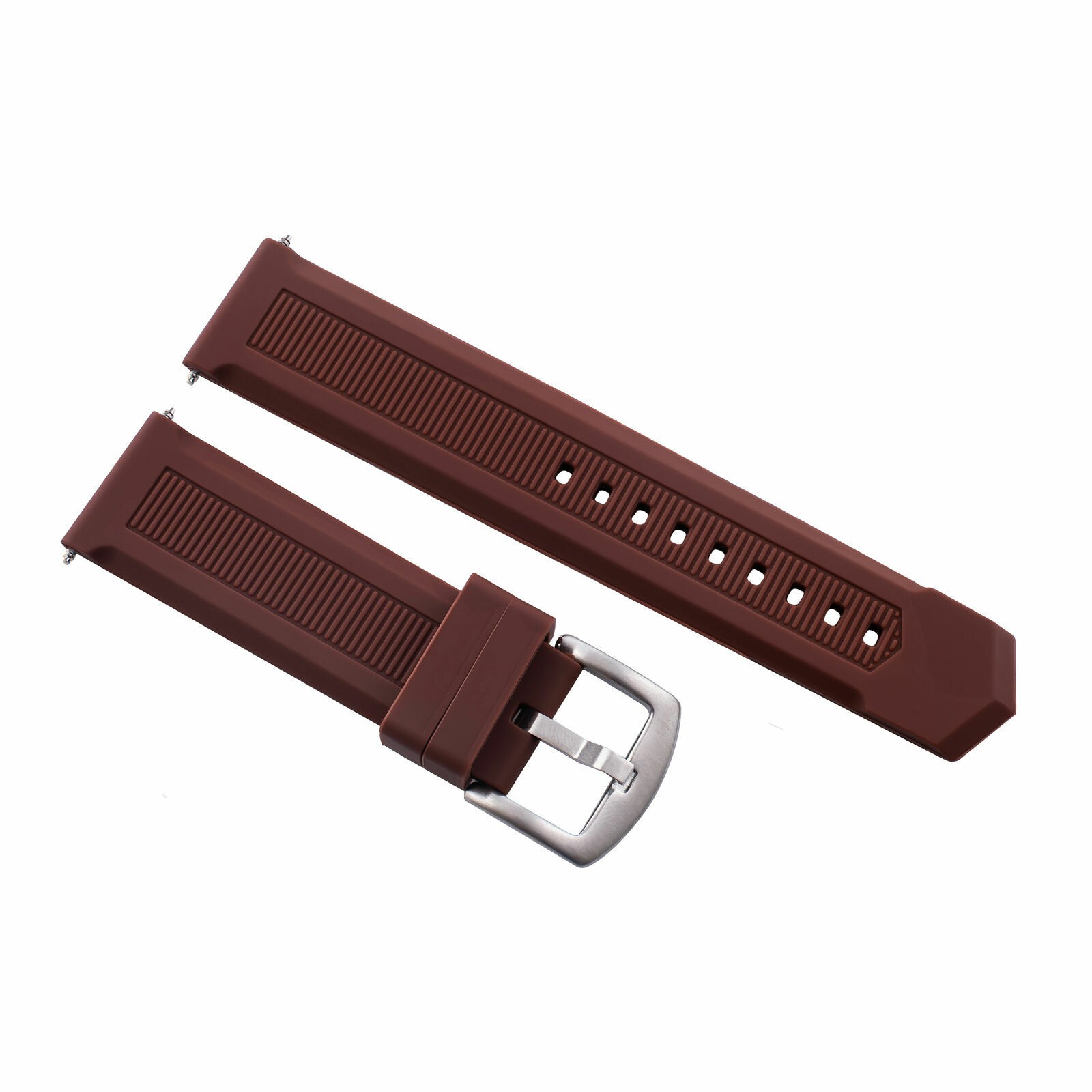 18mm Brown Rubber Replacement Watch Strap For Tag Heuer Formula One Aquaracer