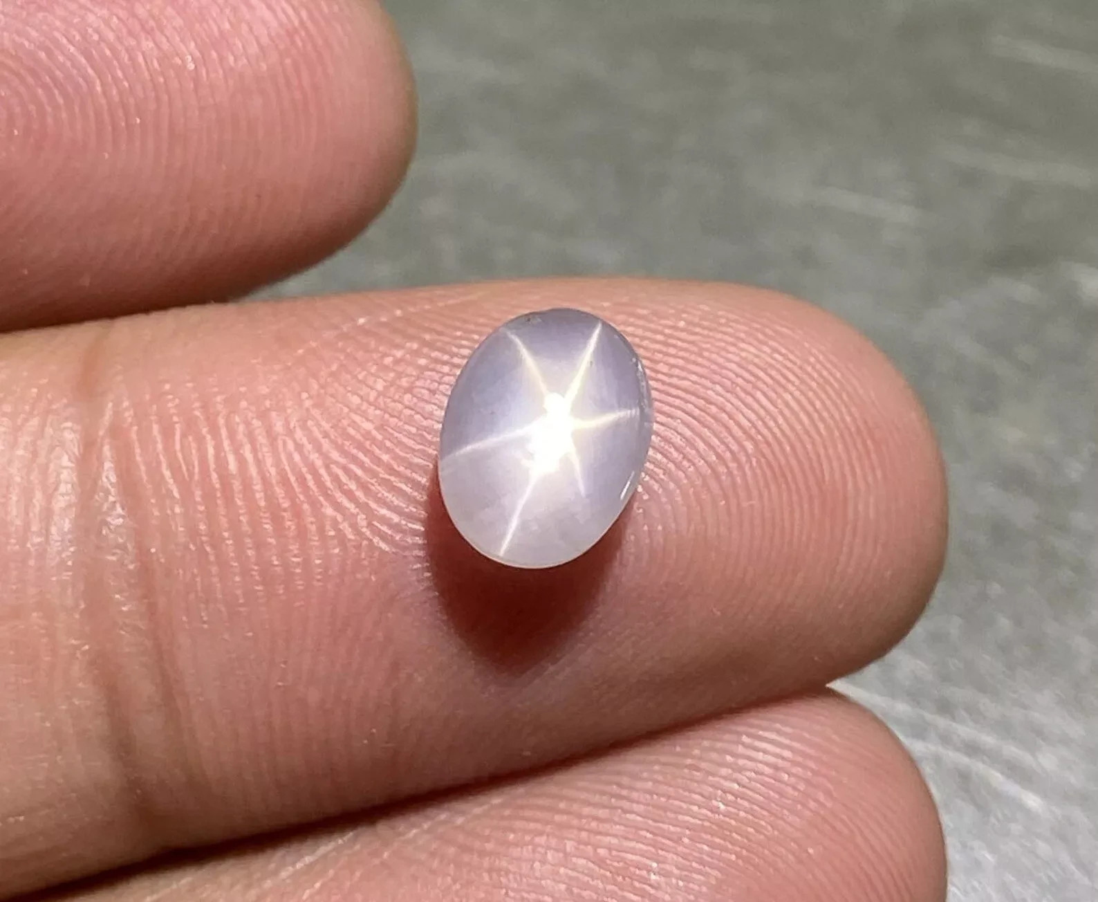 8.20Ct Natural 6-Rays White Star Sapphire Oval Cabochon Loose Certified Gemstone