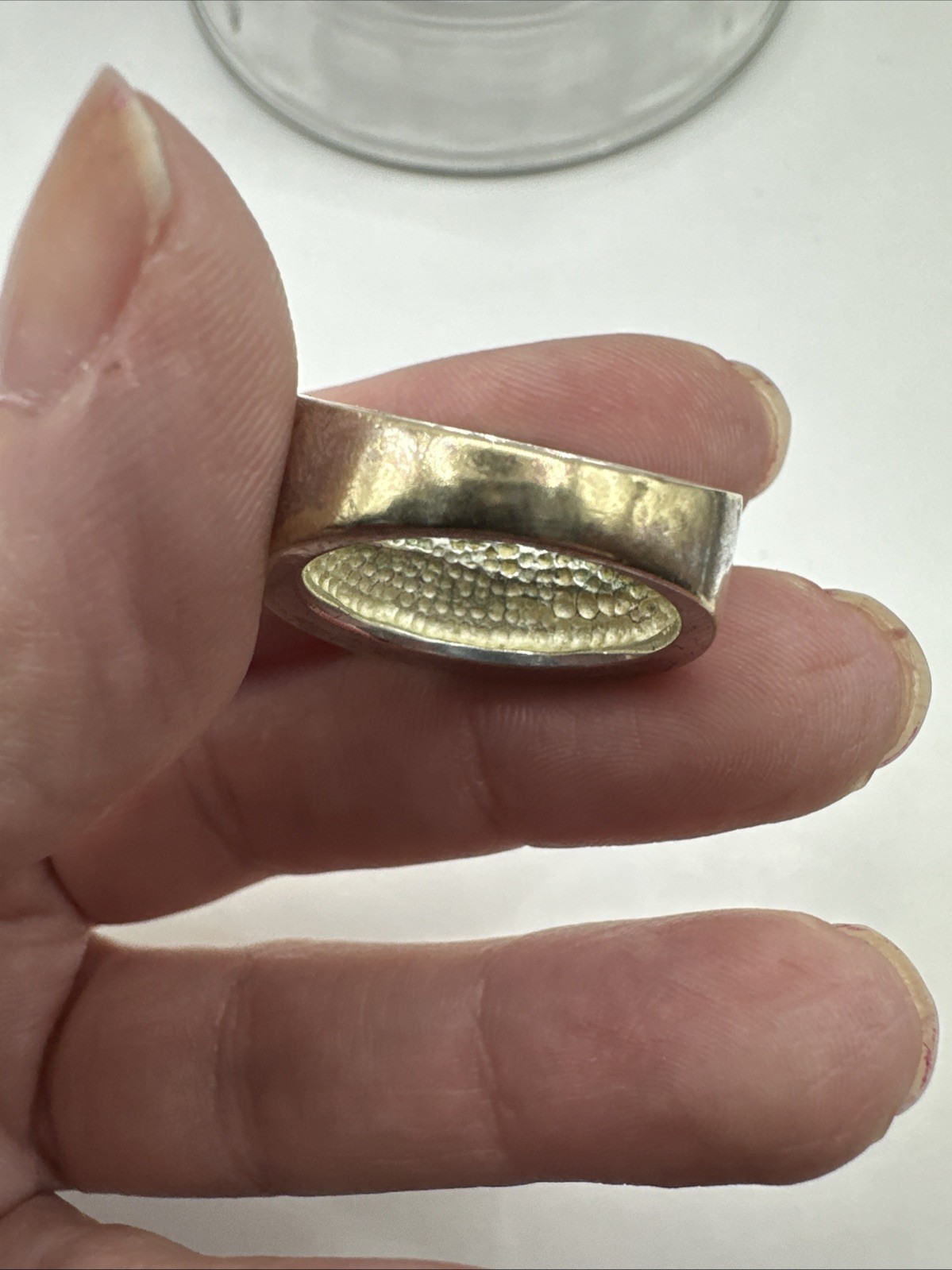 Silver Tone Jacmel JCM Brass Crystal Domed Pave Pageant Ring Sz 8