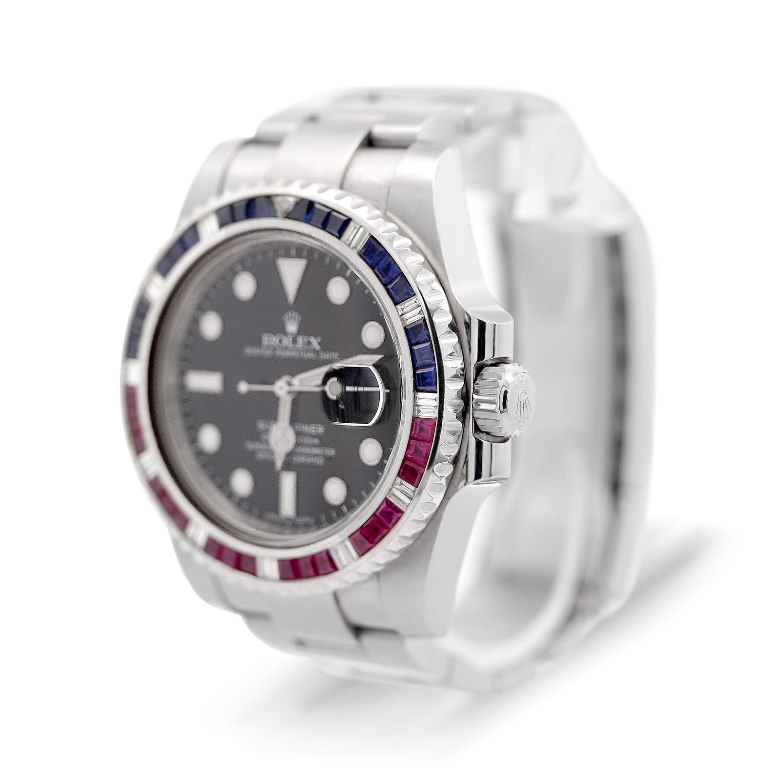 Rolex Submariner Date 116610 SARU Bezel Watch w Papers