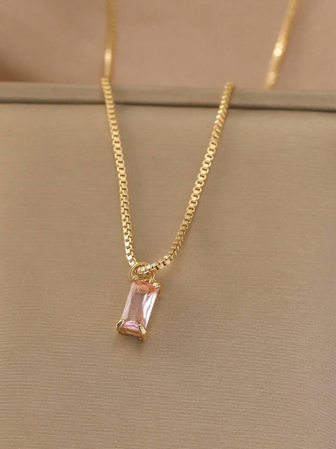 Birthstone Necklace for Women Necklace Dainty Cubic Zirconia Pendant Jewelry USA