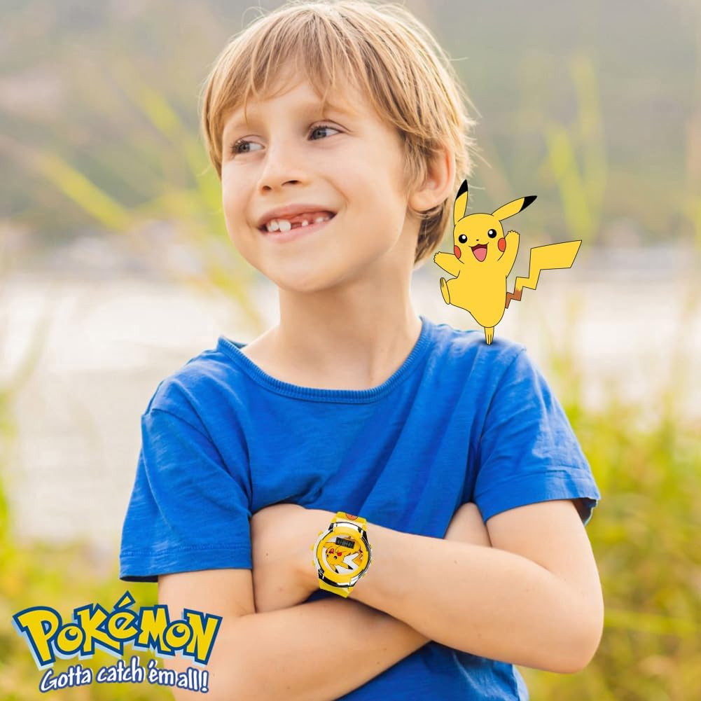 Kids Pokemon Digital LCD Quartz Watch for Boys, Girls, and Adults All Ages