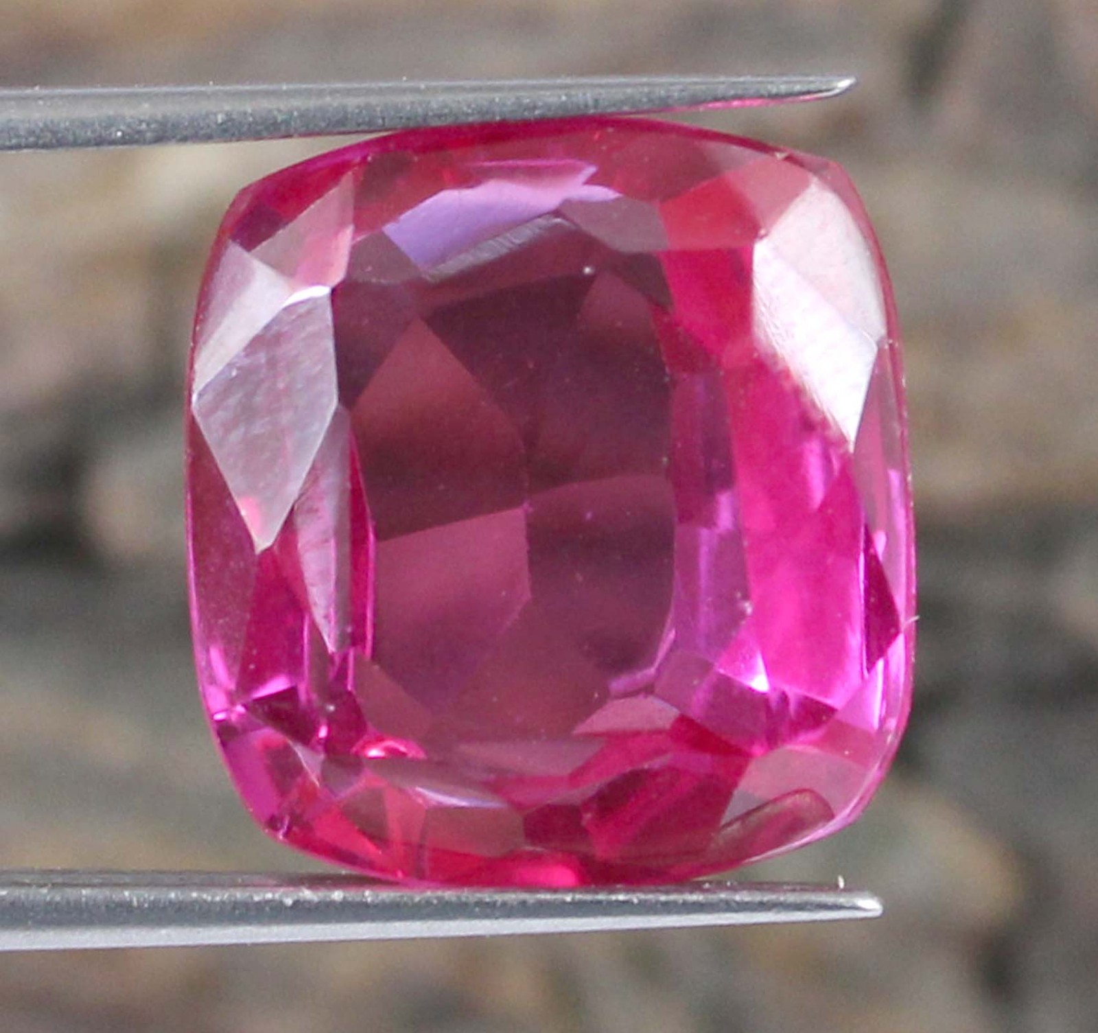 11.70 Ct Cushion Natural Padparadscha Pink Sapphire Gemstone Certified