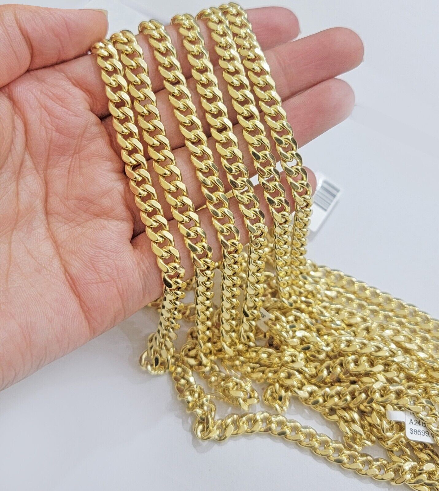 Real 14k Yellow Gold Miami Cuban Link Chain 6mm 24″ Necklace Box Lock