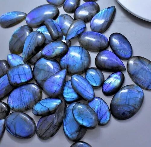 15-30MM Blue Labradorite Mix Cabochon Loose Gemstone Lot for Jewelry Making