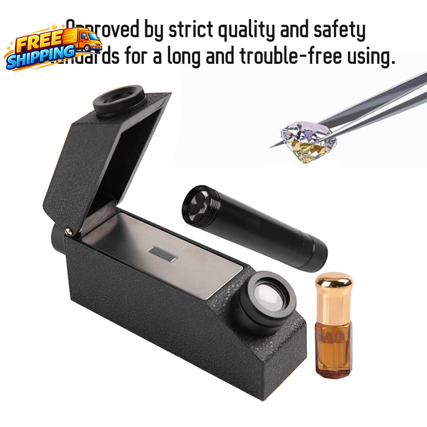 RHG181 Diamond Tester 1.30-1.81 Jewelry Refractometer Portable Gem Tester