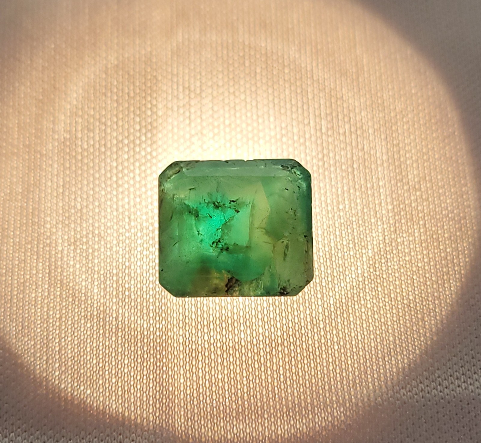 Natural Untreated Certified Translucent Green Zambian Emerald 11x10mm 6.90ct