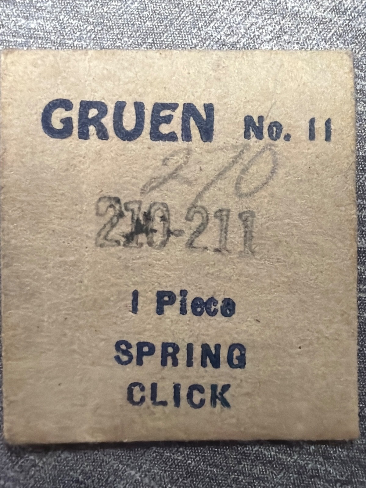 GRUEN – Watch Parts – NOS – Various Calibers