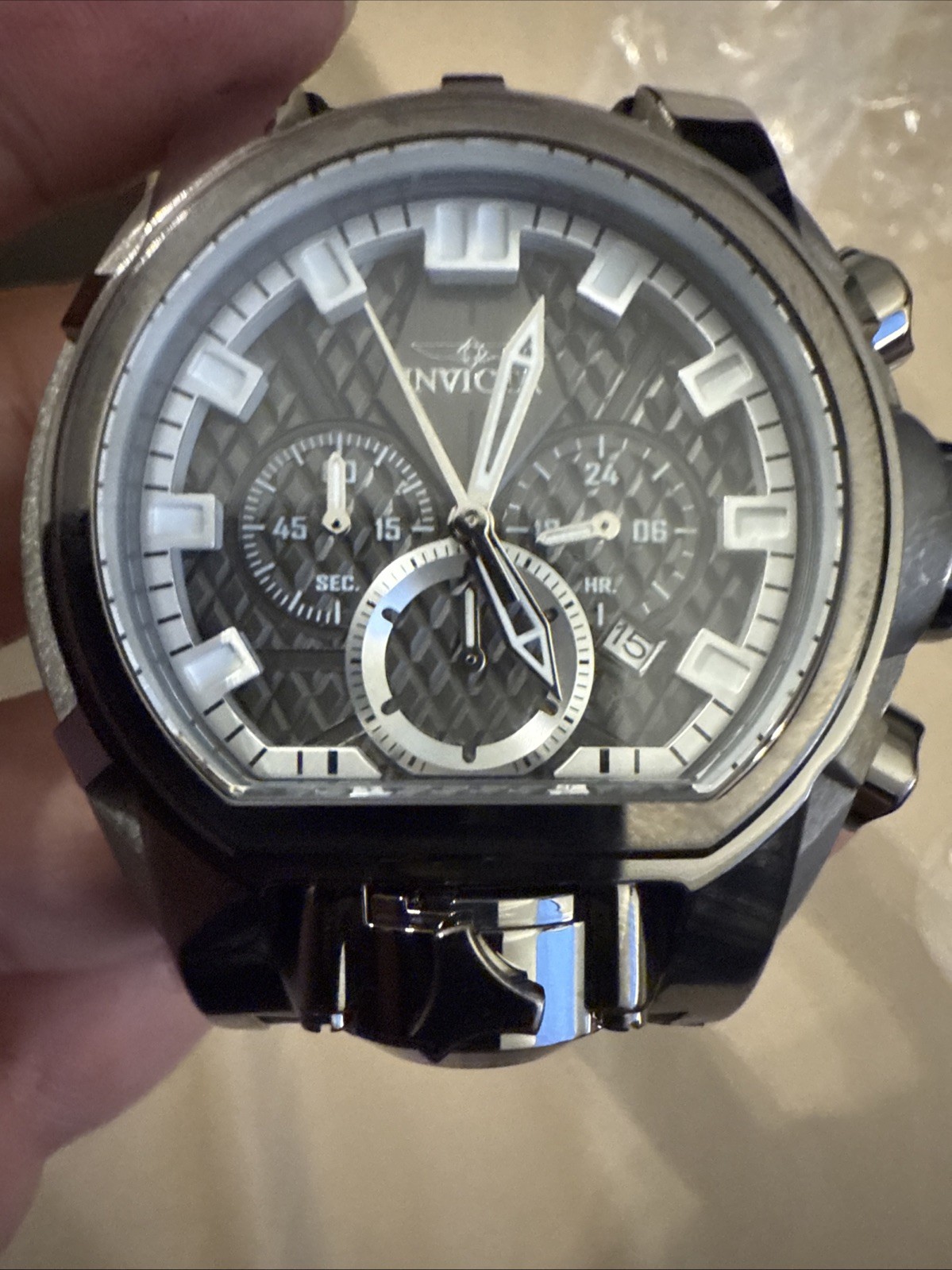 Invicta Men’s BOLT Zeus Magnum Chronograph Quartz 52mm TITANIUM ToneWatch 32685