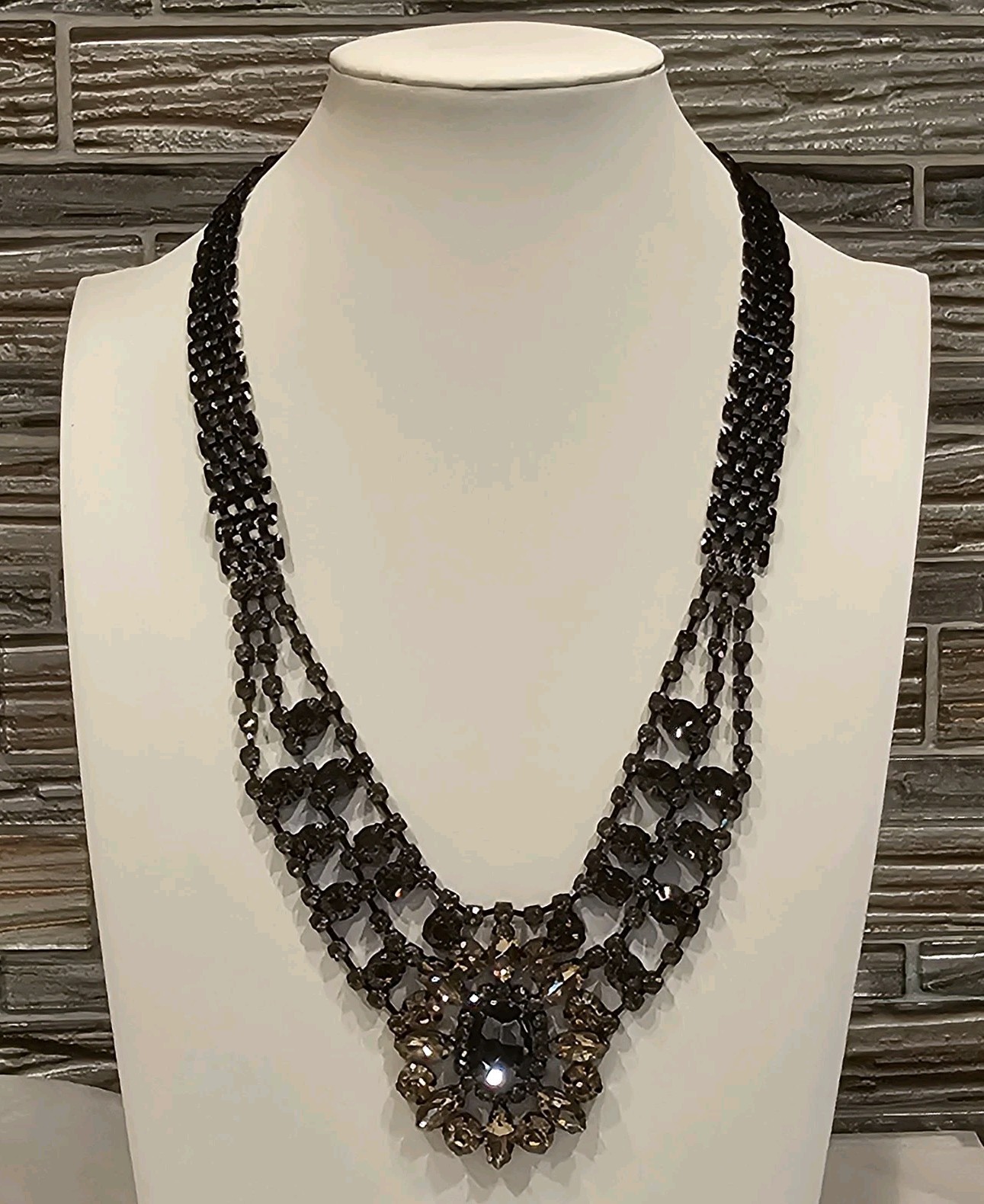 QVC LOGO LINKS By Lori Goldstein Extravagant Rhinestone Statement Necklace