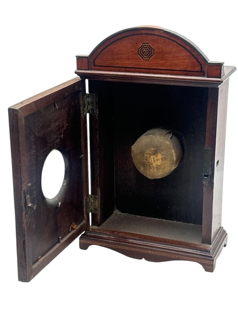 Antique Pocket Watch Stand – Watch Case Arched Top Inlaid – Well Made 24cm High