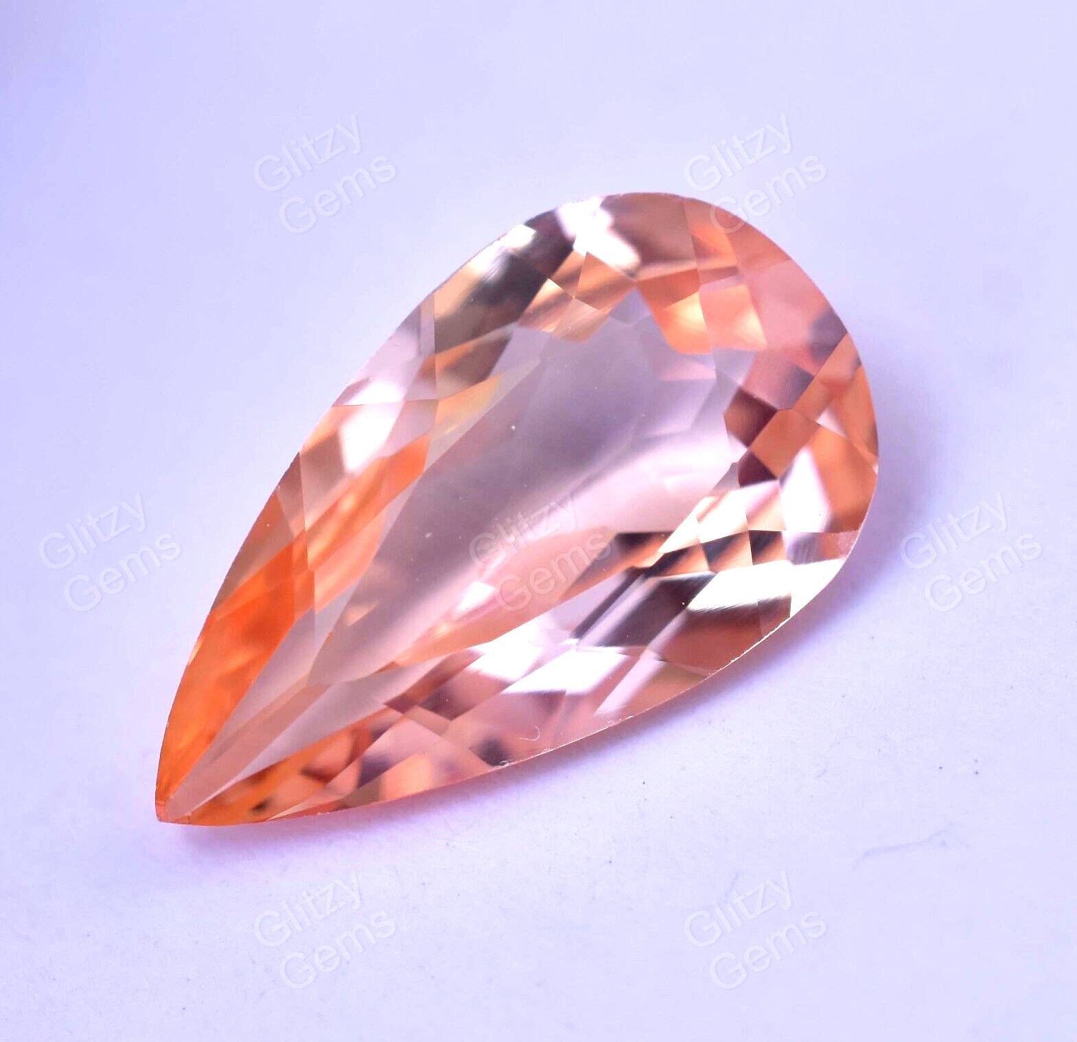 Natural Imperial Topaz 5.20 Ct Pear Certificate Rare Flawless Loose Gemstone