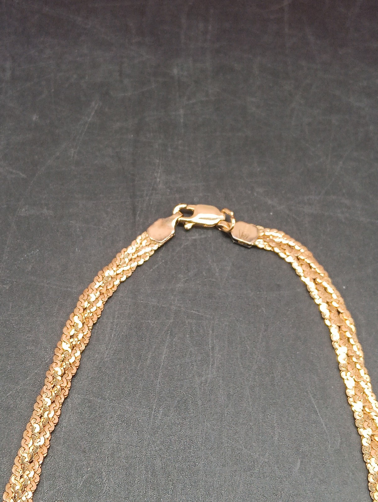 Braided 3 Woven Rope Necklace & Bracelet Set 1/20 12K GF 15.0 Total Grams *Read