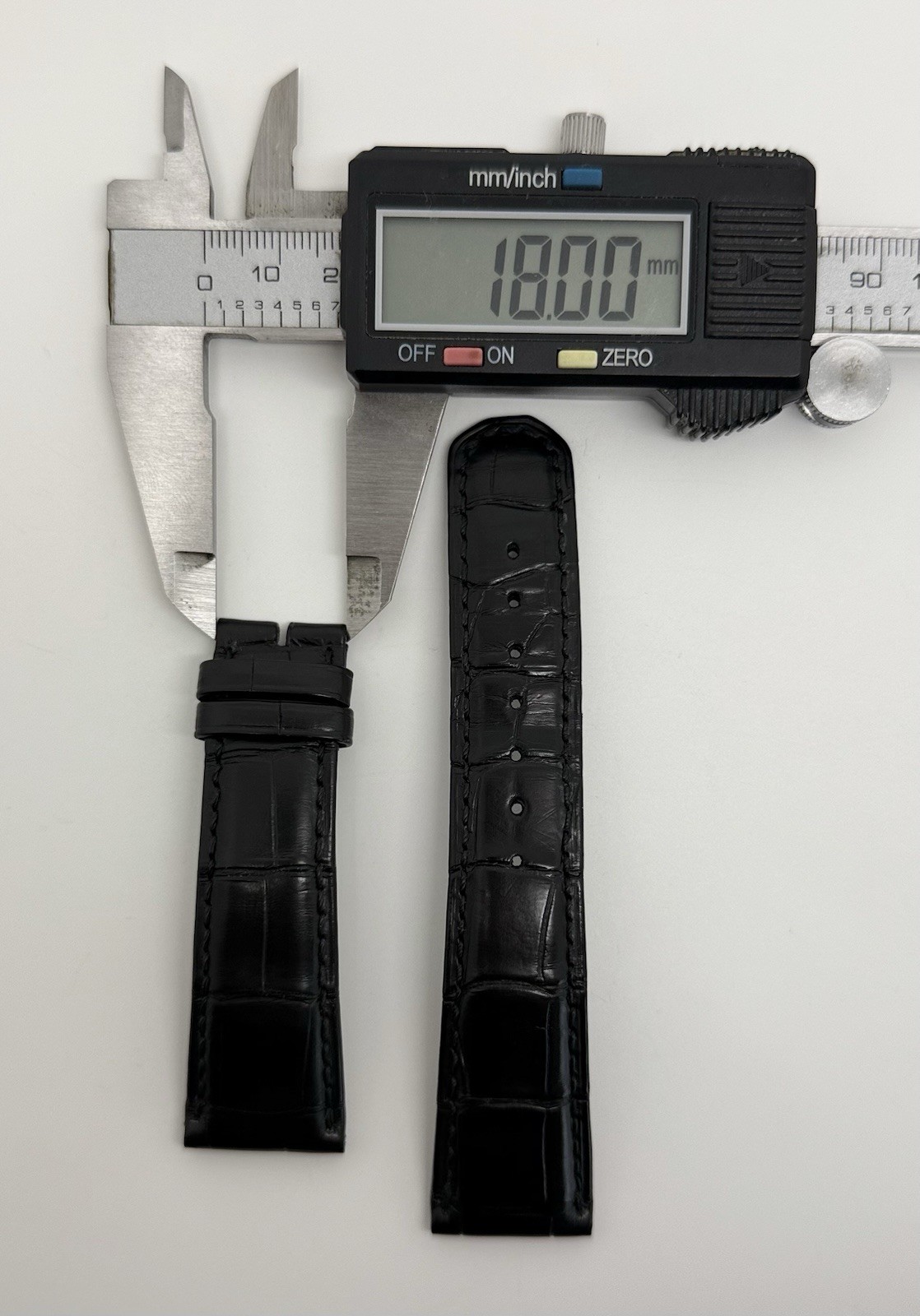 A. Lange & Sohne 22mm x 18mm Black Alligator Watch Strap Band Authentic OEM