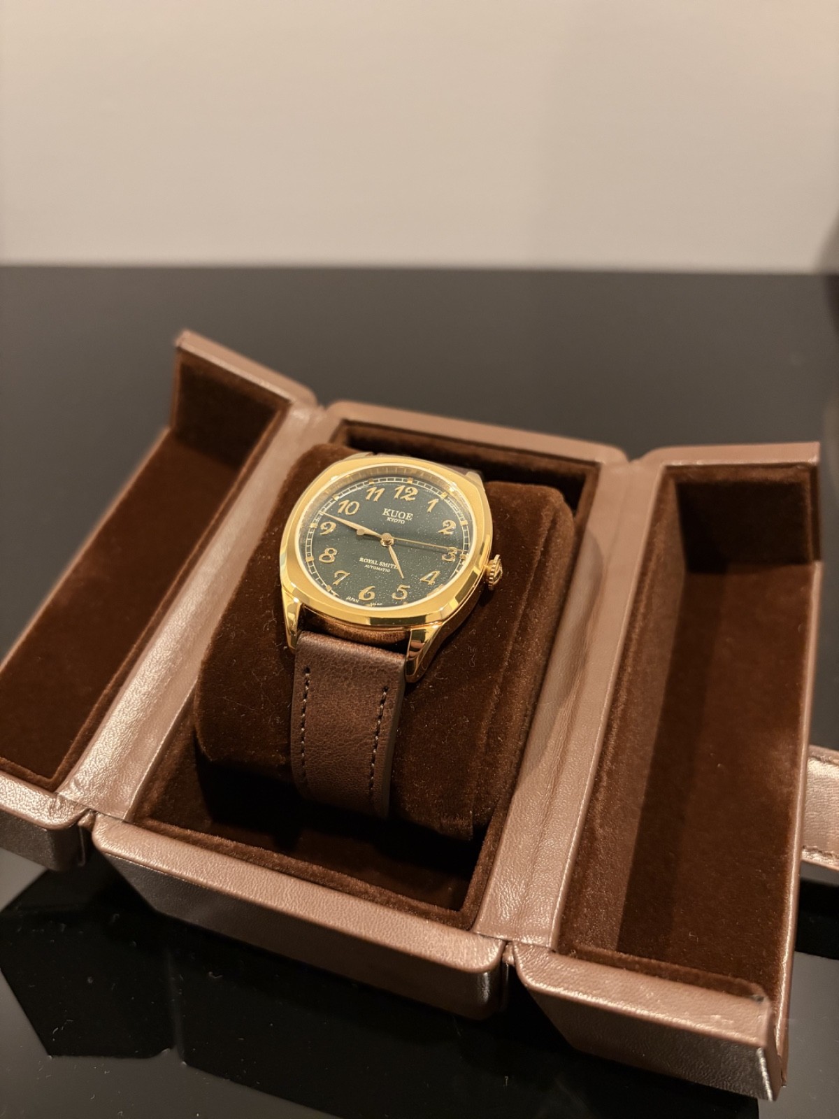 KUOE Kyoto Royal Smith 90-008 Gold Case Green Dial — Discontinued, Full Set