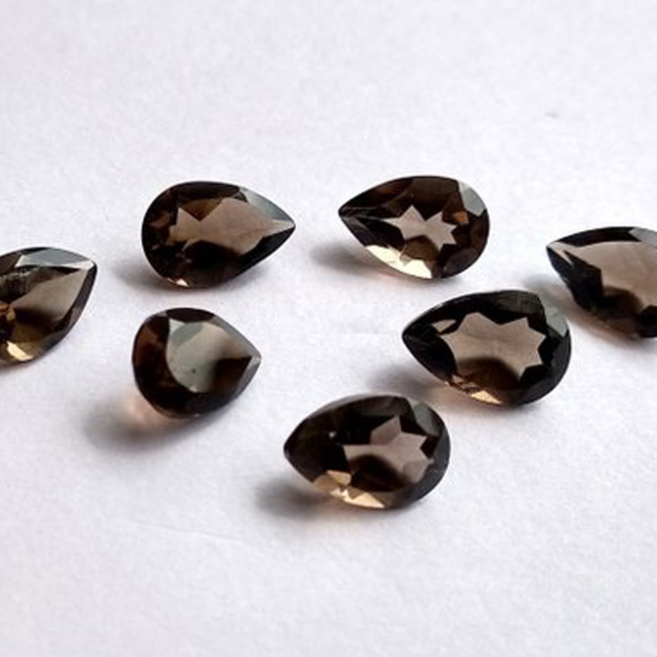 Natural Smoky Quartz Pear Faceted Cut 6x9mm To 20x25mm Loose Gemstone