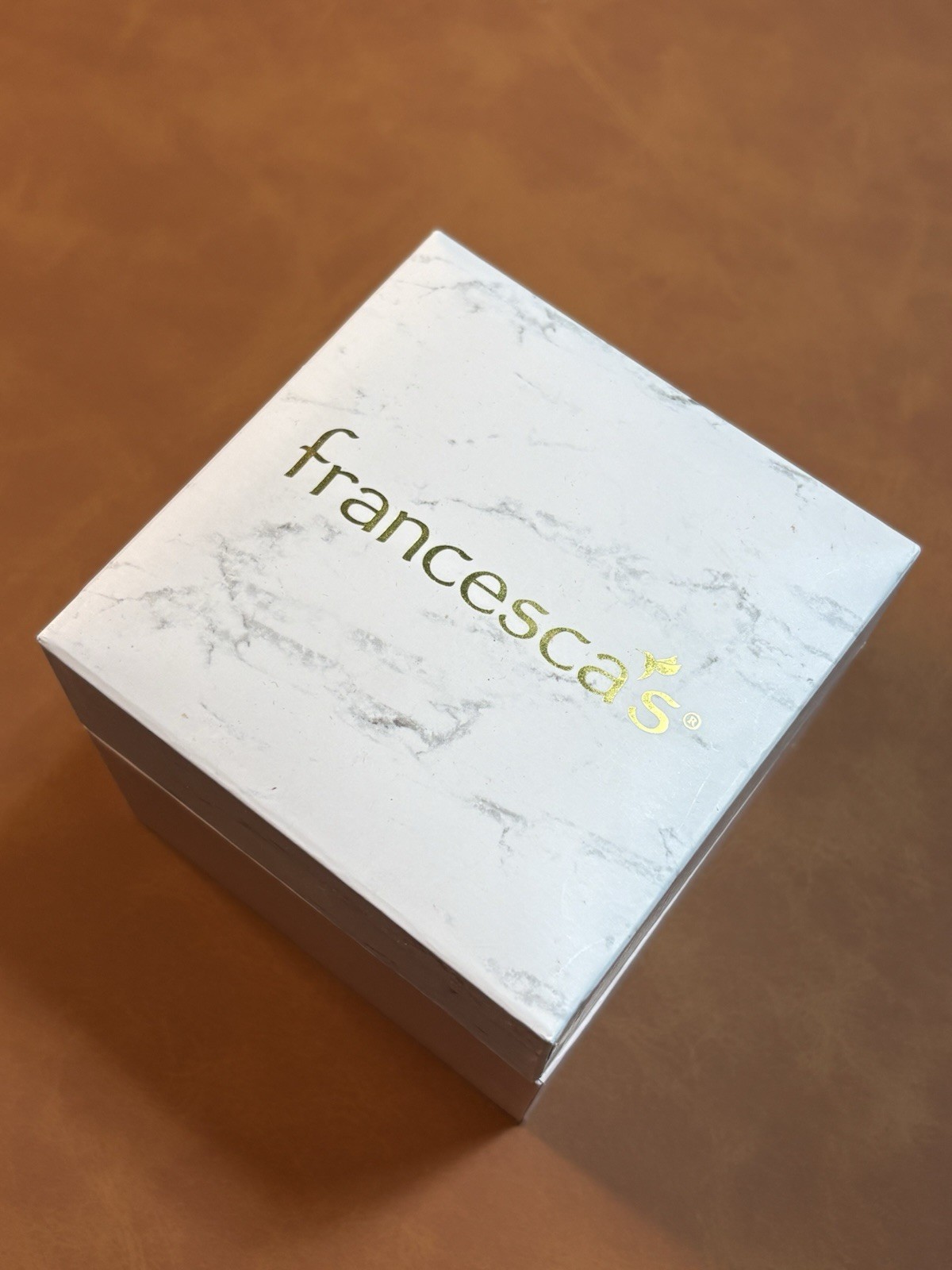 World Map Francescas Women’s Quartz Watch Gold Tone Ladies Leather Band,Box