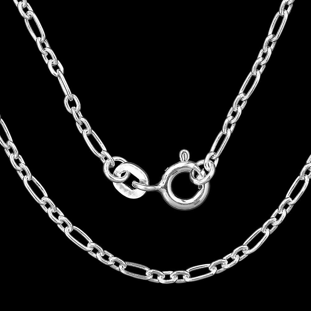 18″ 925 Sterling Silver Cable Chain Necklace Strong, Classic Shiny Link DGC1025