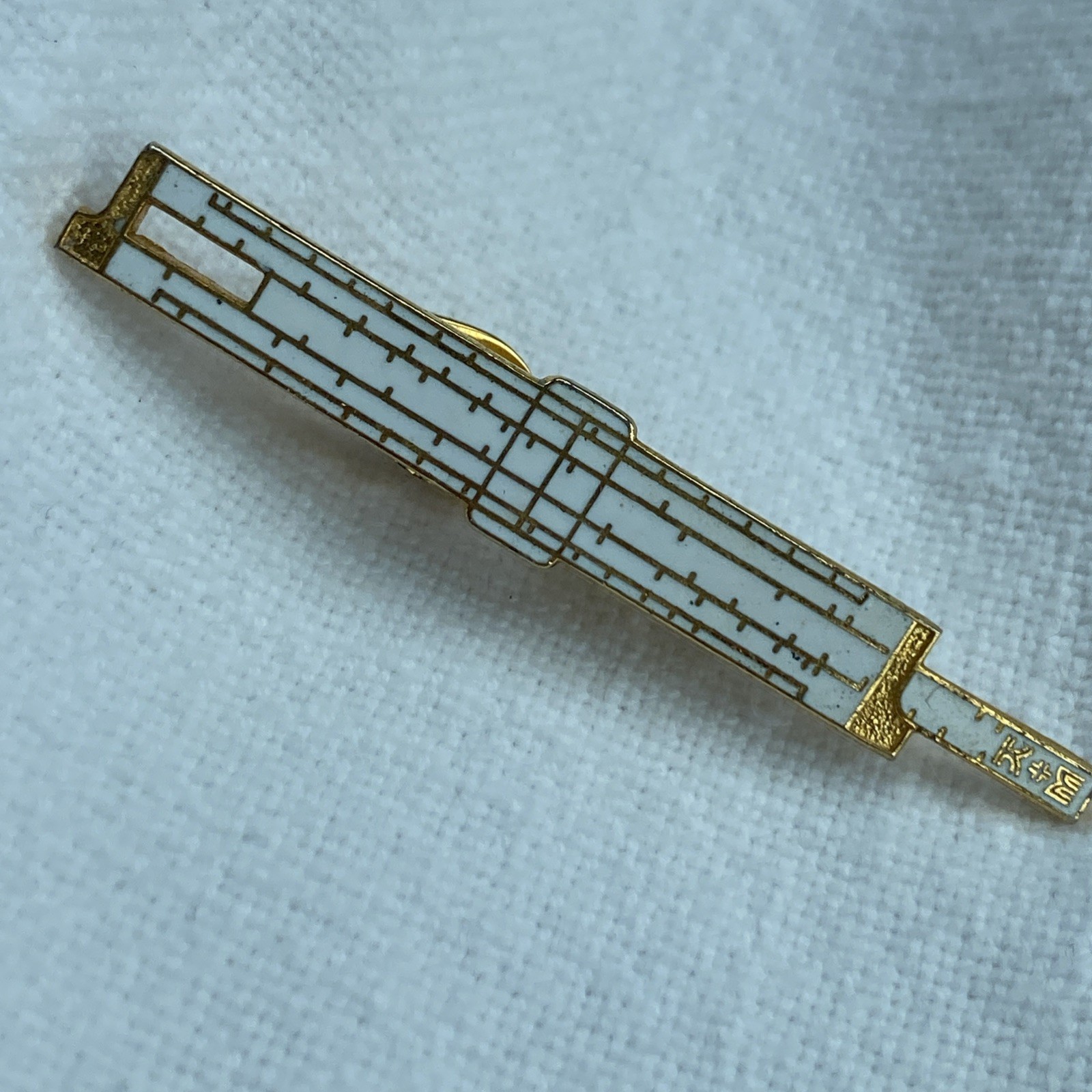 Vintage Slide Rule Tie Clip Clasp Bar Kinney And Co Providence RI Math Teacher