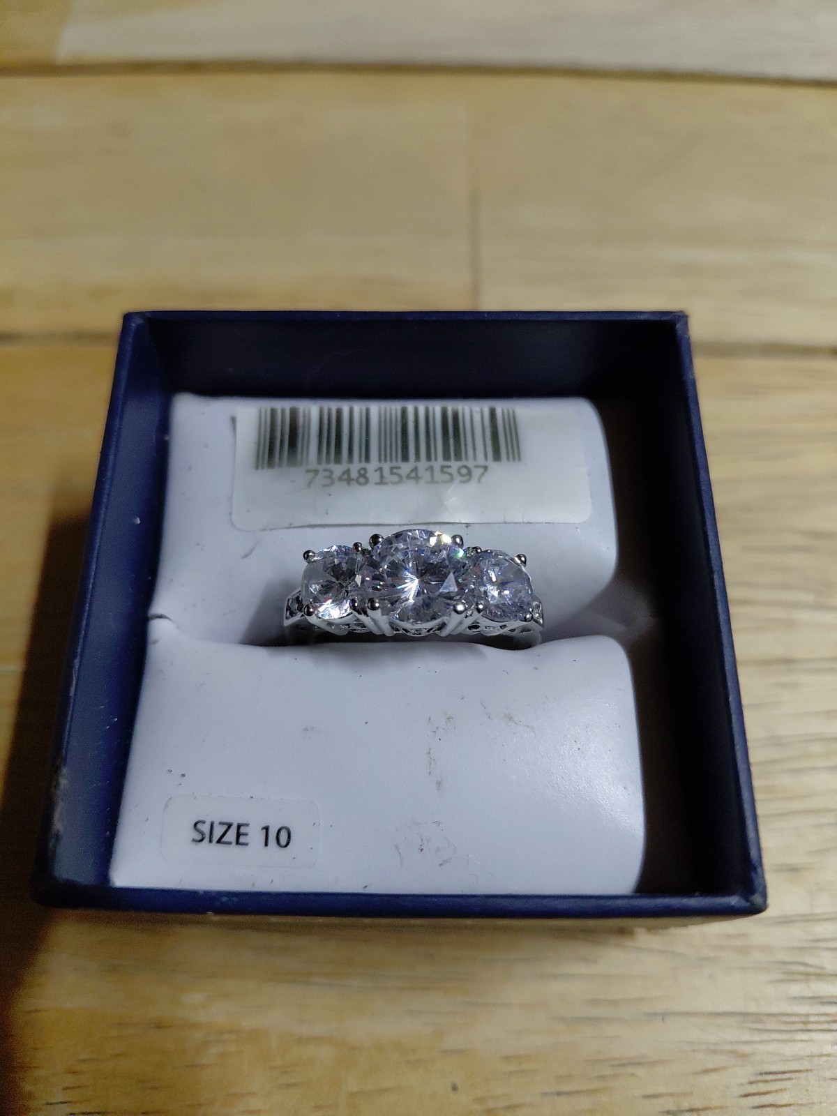 3-stone Cz ring size 8.75