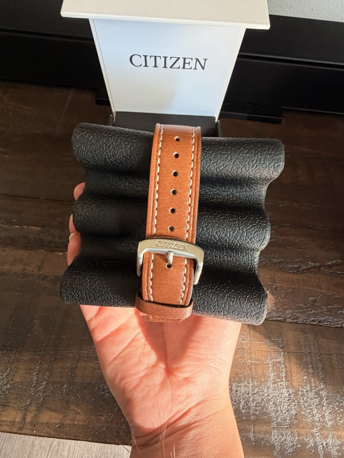 Citizen Avion Eco-Drive Green Dial Chronograph Tachymeter 100m Leather