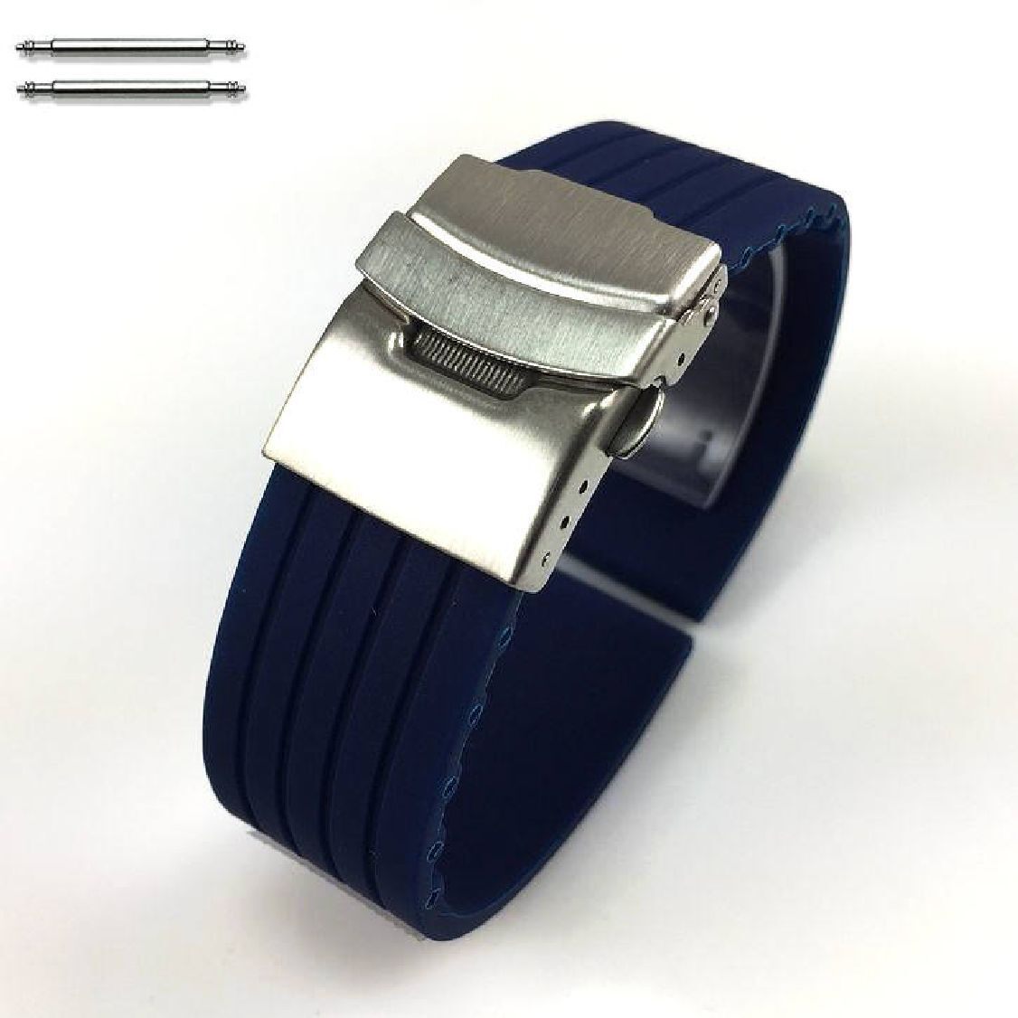 Steel Bracelet & Silicone Watch Band Strap Seiko SSK003 4R34-00A0 SSK003K1 J1