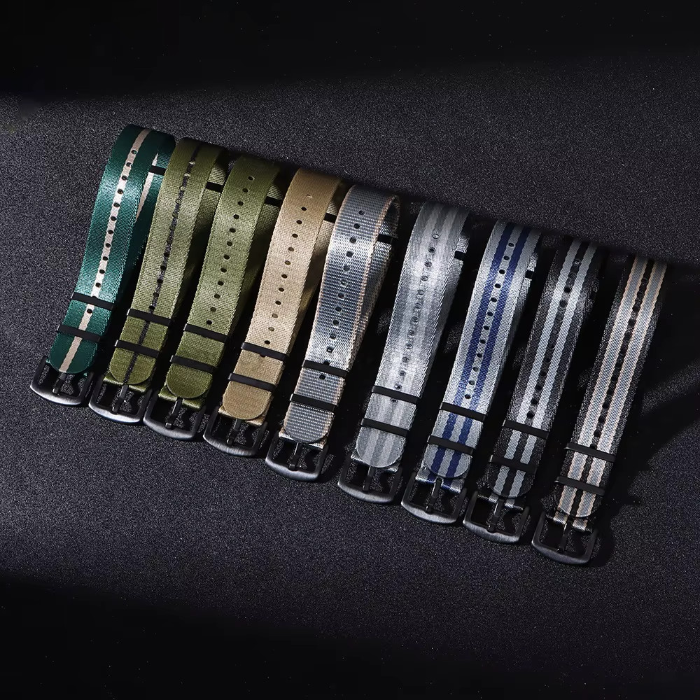 Military Nylon Watch Strap 20mm 22mm Band for Omega Diver 300M Seiko Casio Rolex