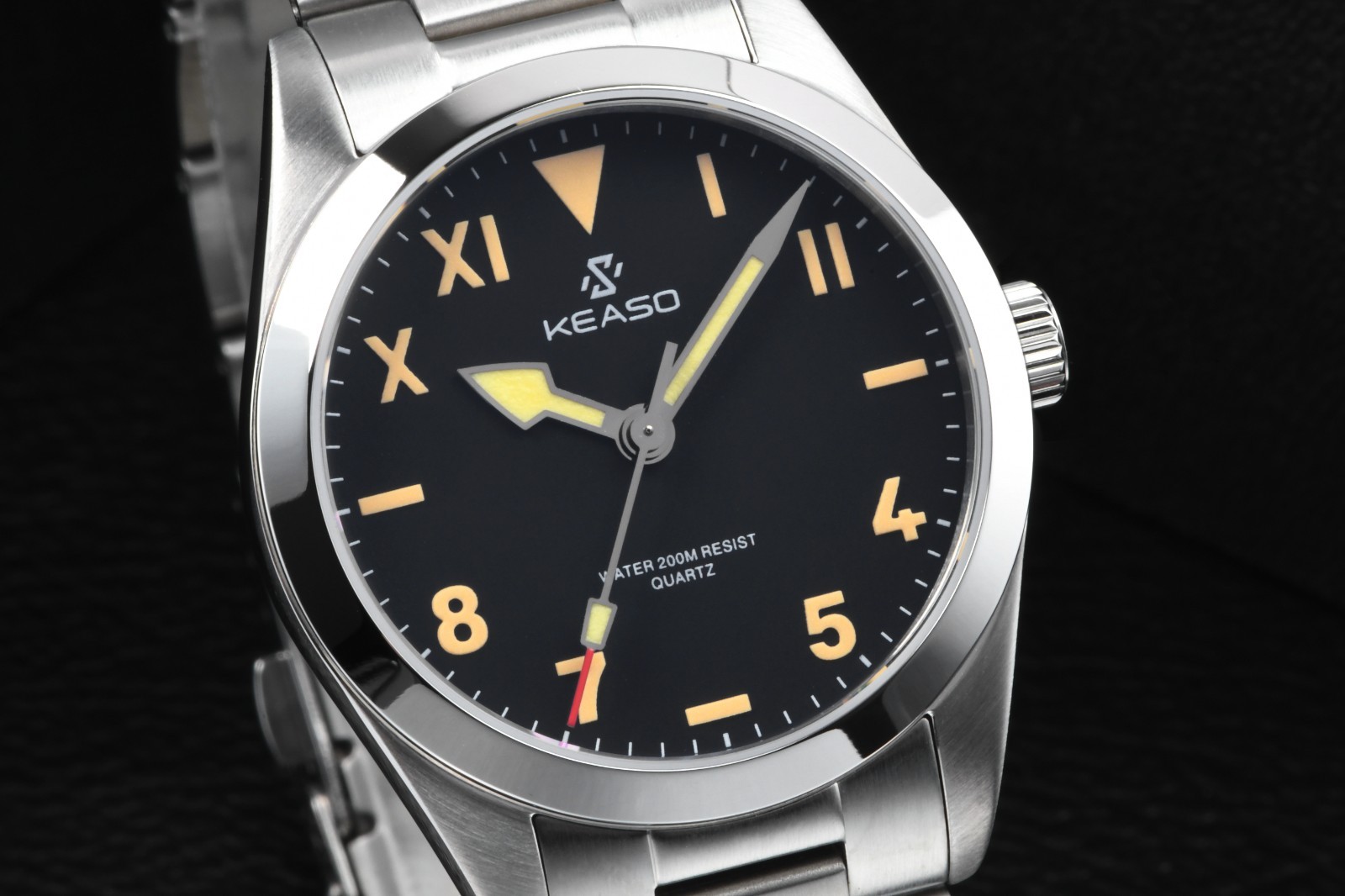 KEASO Miyota 2035 Japan Quartz Movement 200M Diver Watch 36.8mm C3 316L KE03