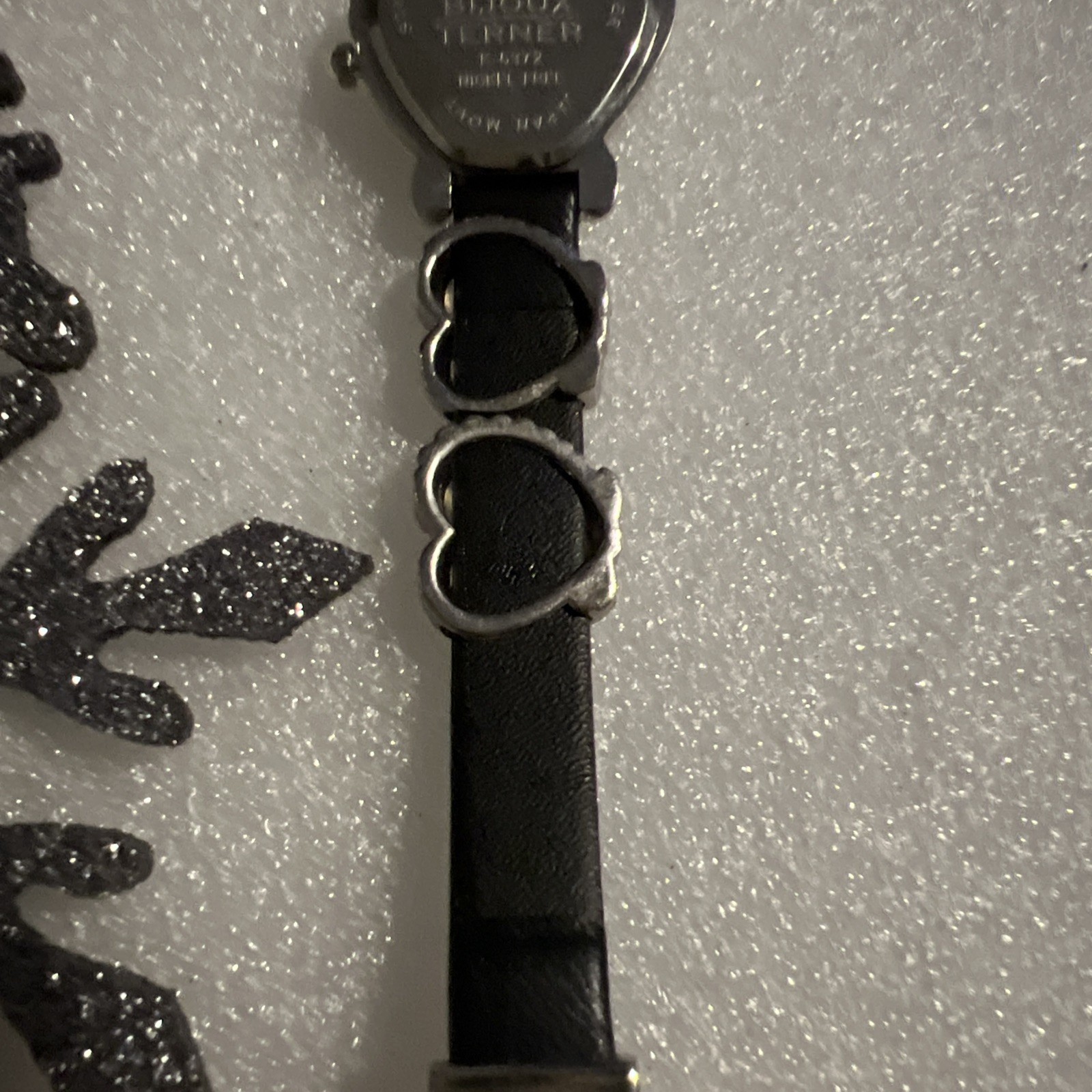 New W/ Tags Heart Shape Black & Silver Bijoux Terner Women’s Watch Needs Battery