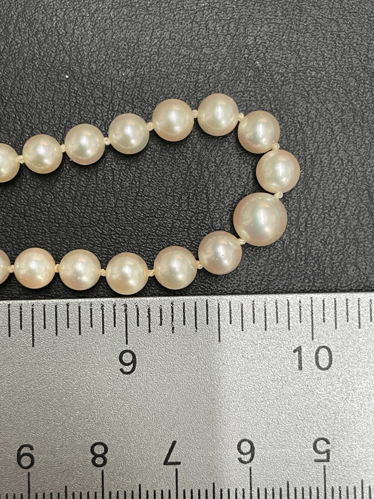 2-7 mm Saltwater Akoya Pearl Graduated Necklace 14K Gold. GIA Certified. LP3